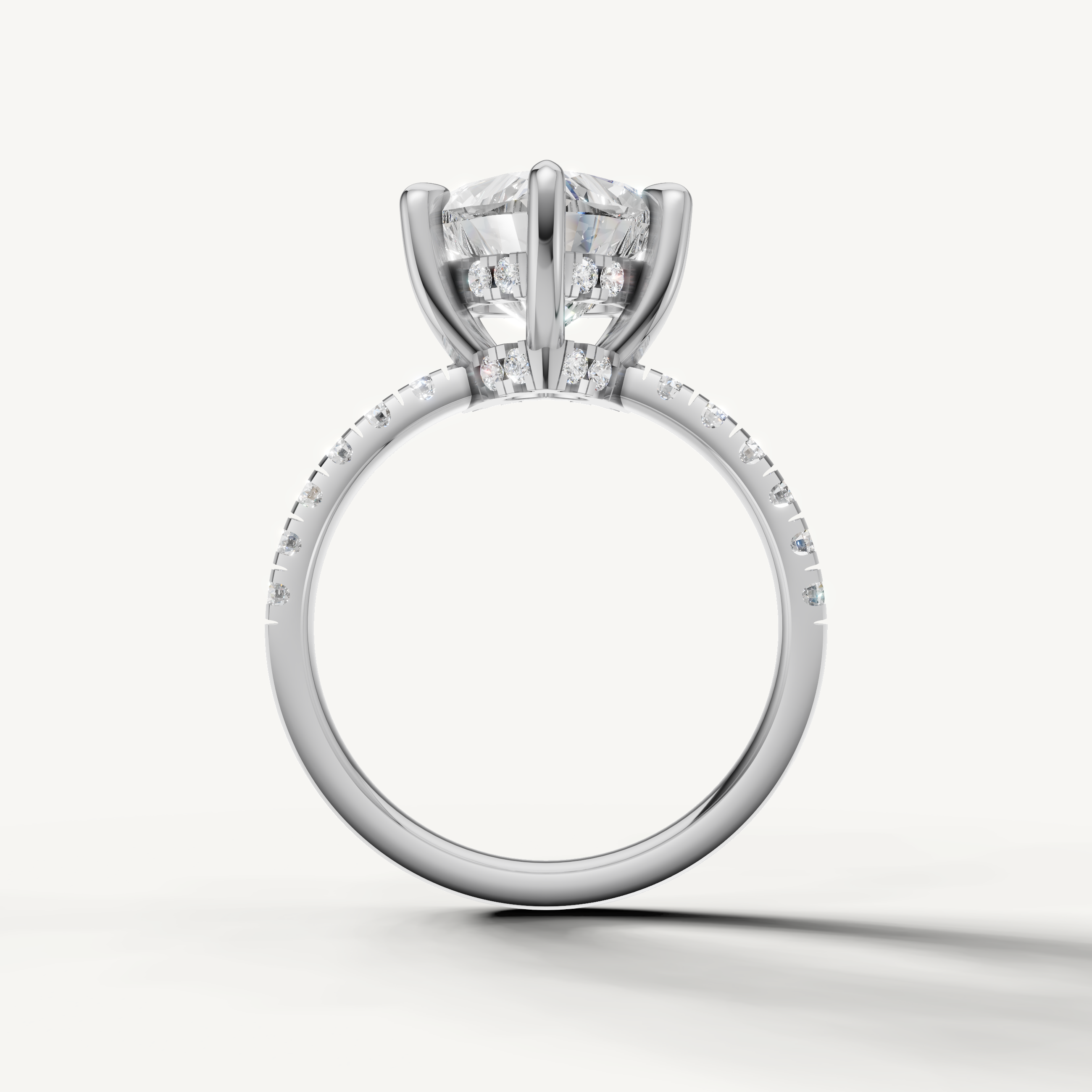 White Gold Heart Diamond Solitaire Engagement Ring – Raul Diamonds