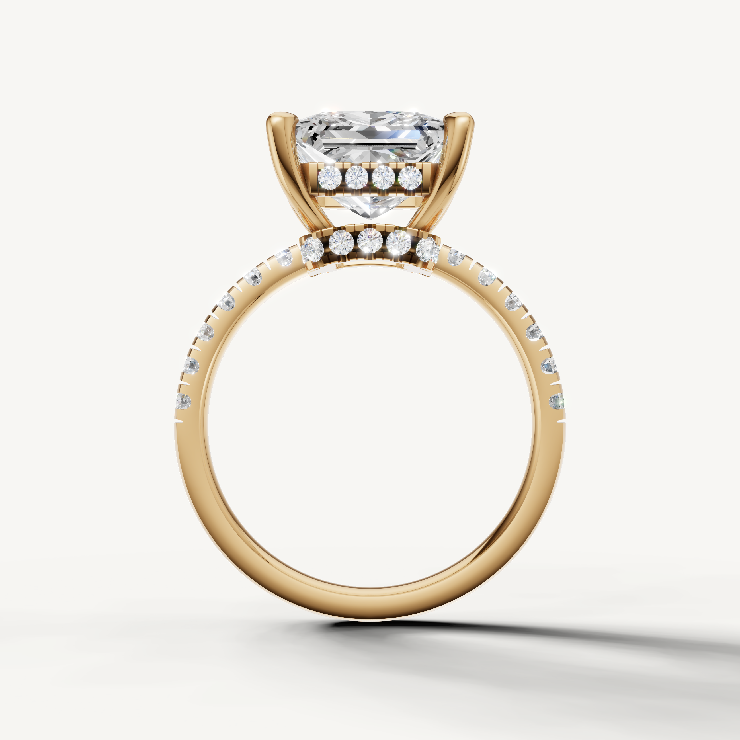 Elegant Princess Lab Grown Diamond Ring for Women in Yellow Gold – Raul Diamonds