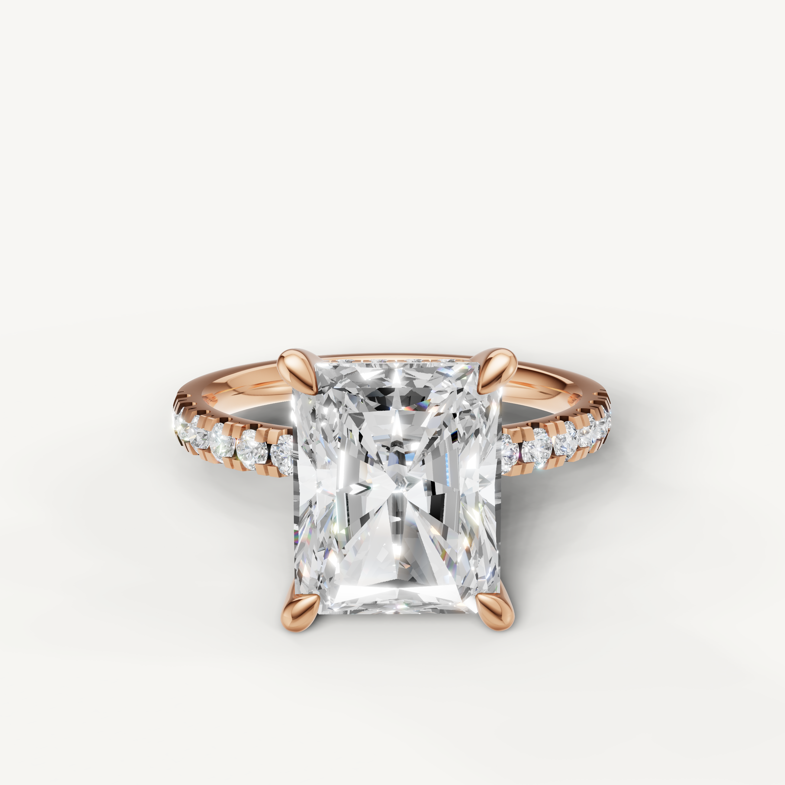 Radiant Cut Lab Grown Diamond Engagement Ring in 14K Rose Gold – Raul Diamonds