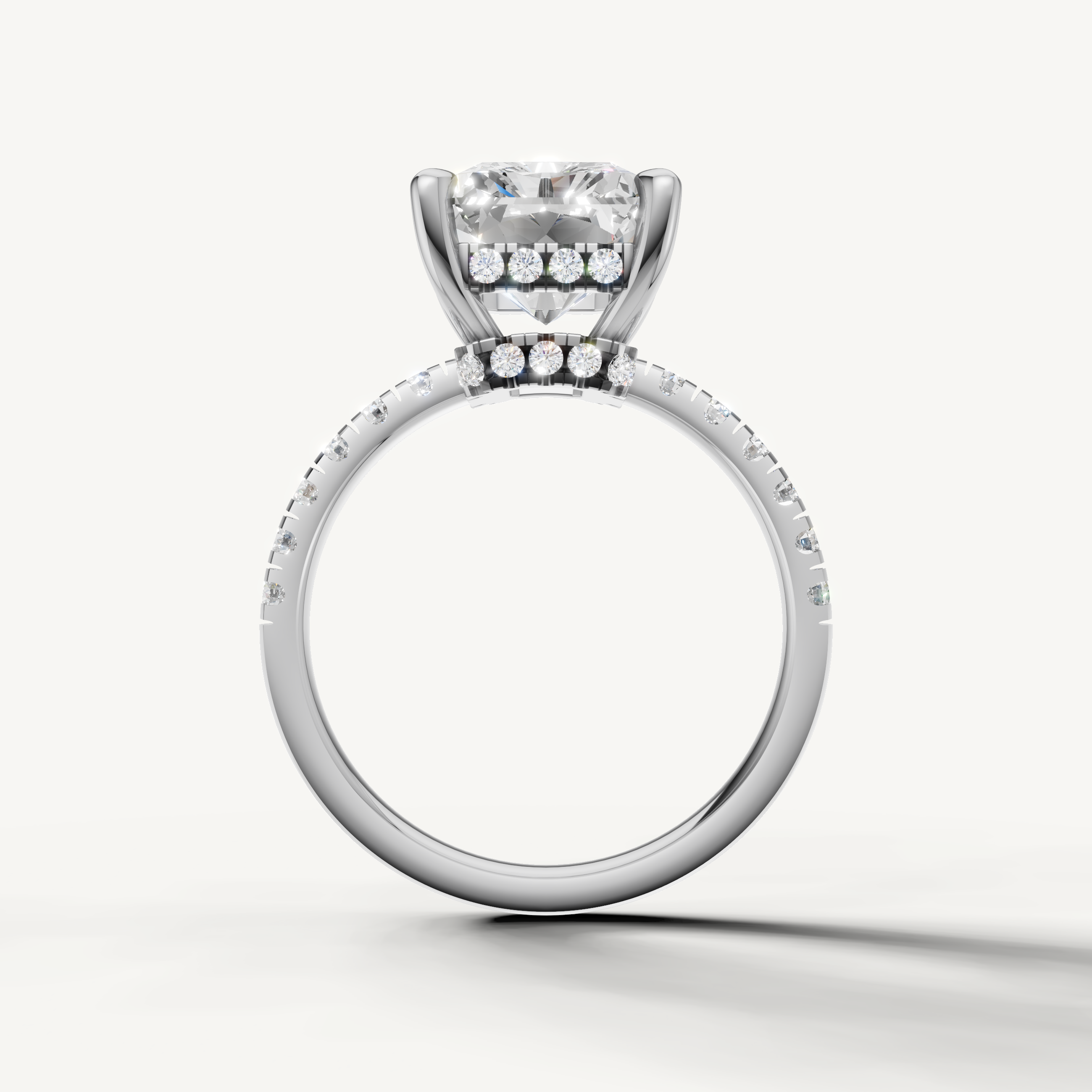 White Gold Radiant Lab Grown Diamond Solitaire Ring – Raul Diamonds