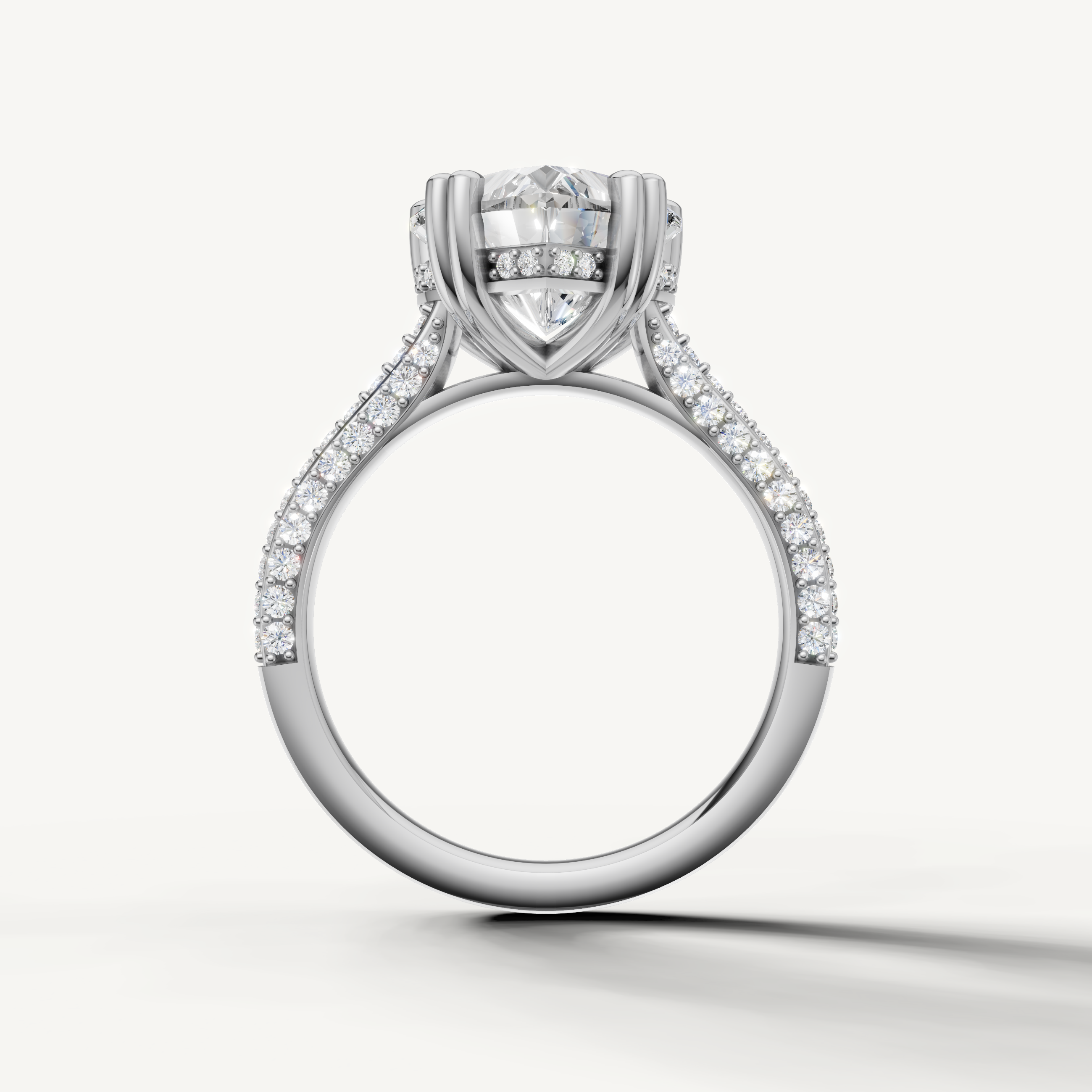 White Gold Heart Lab Grown Diamond Solitaire Ring – Raul Diamonds