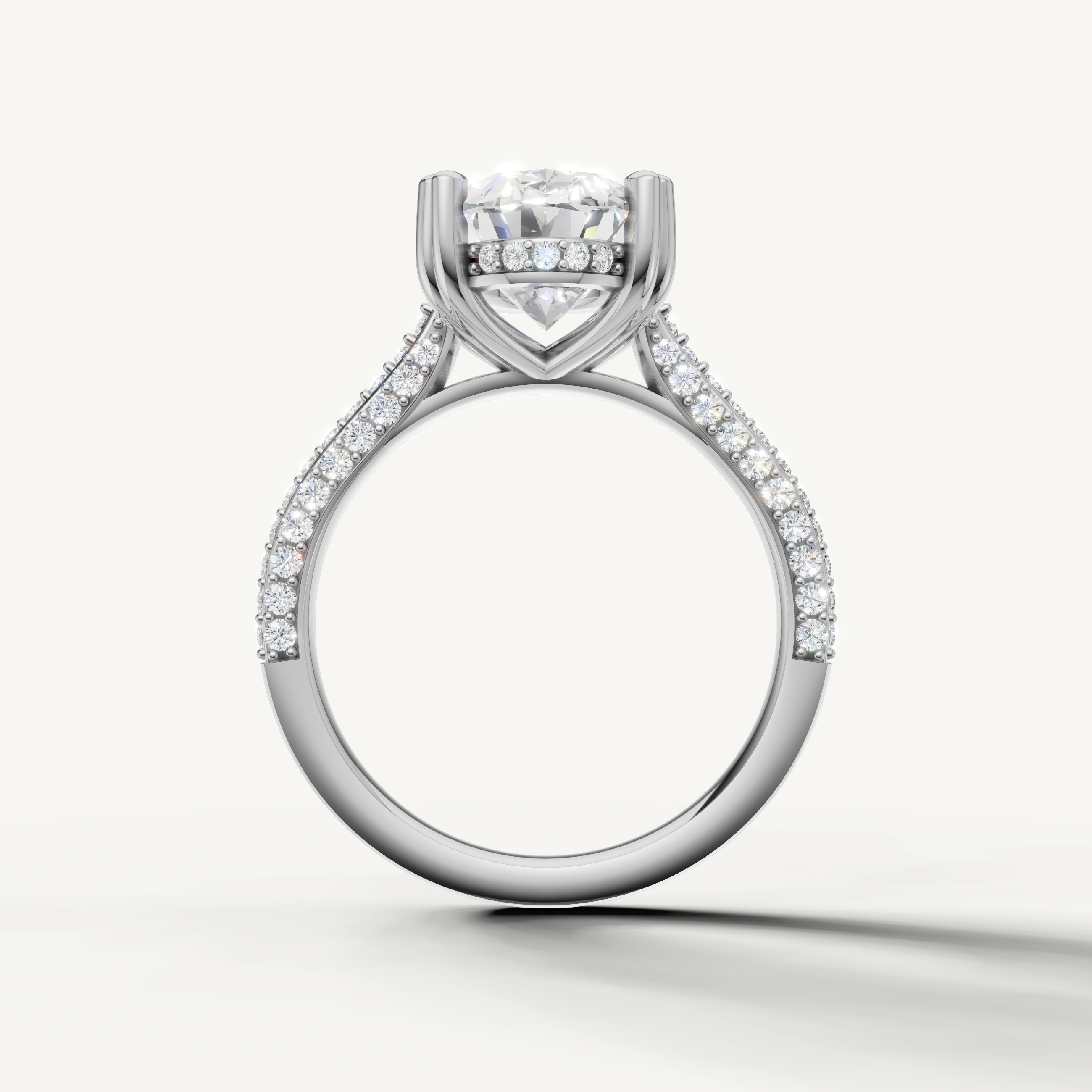 White Gold Oval Shape Lab Grown Diamond Engagement Ring – Raul Diamonds