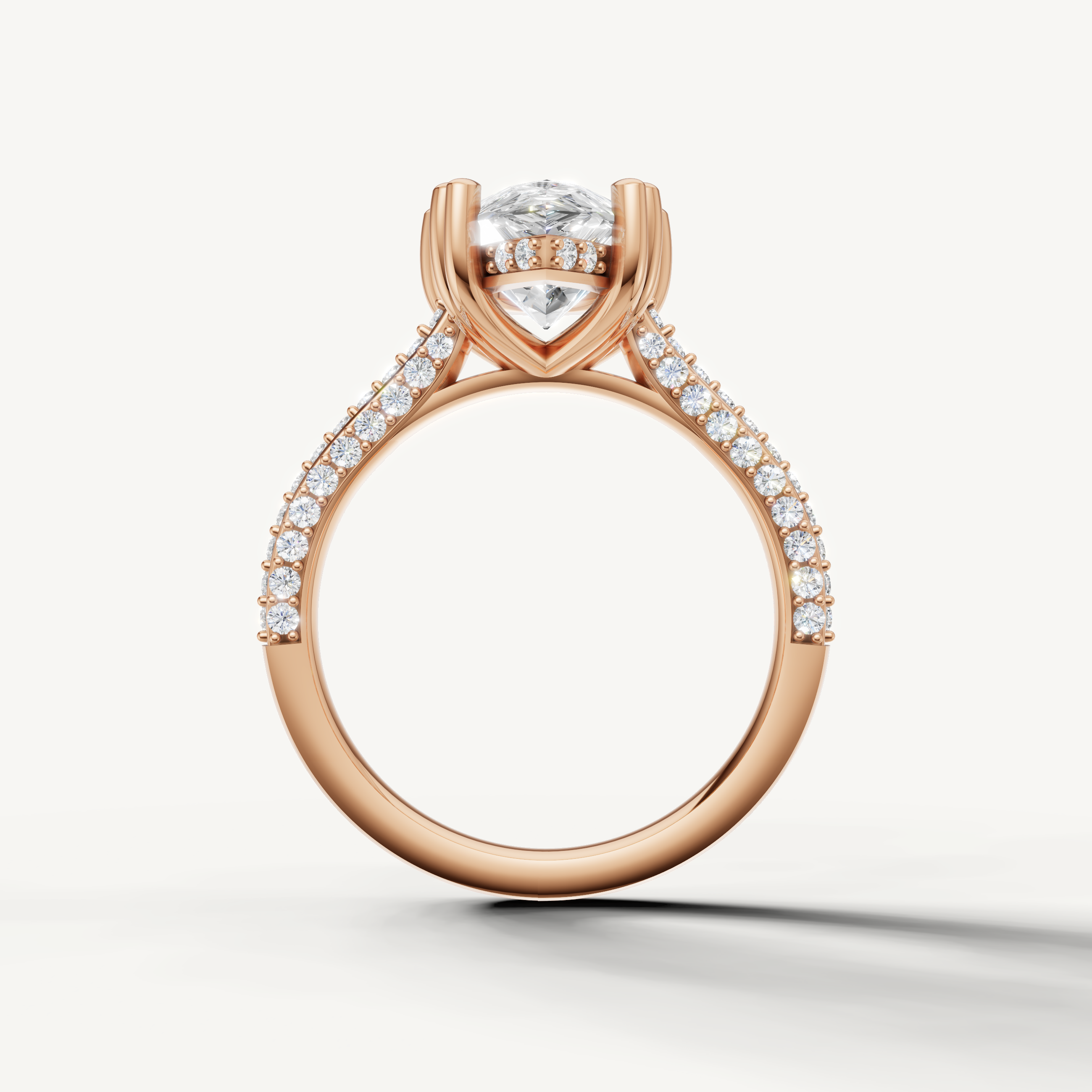 Rose Gold Pear Shape Lab Grown Diamond Ring for Women – Raul Diamonds