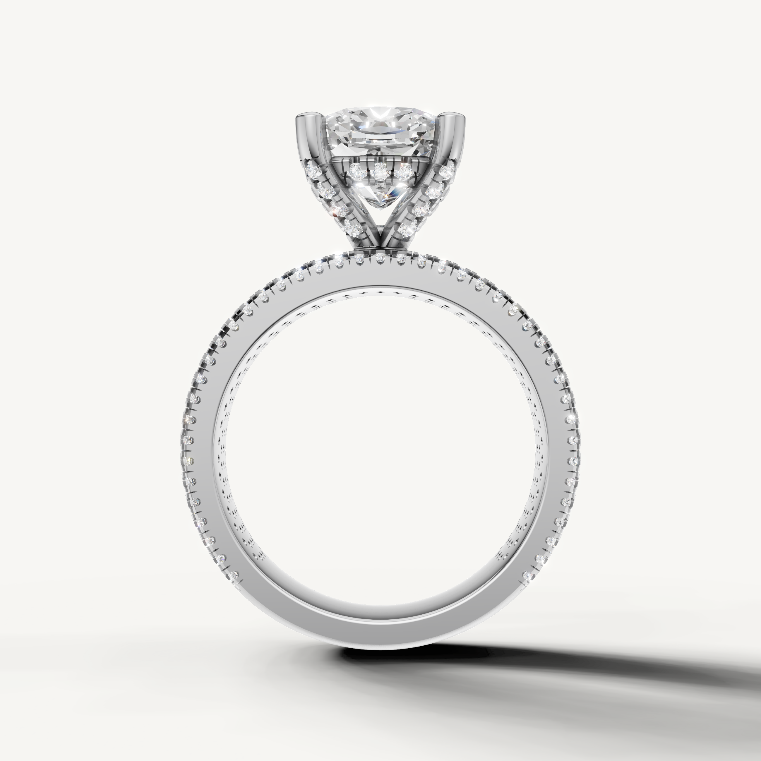 White Gold Cushion Brilliant Lab Grown Diamond Ring for Women – Raul Diamonds