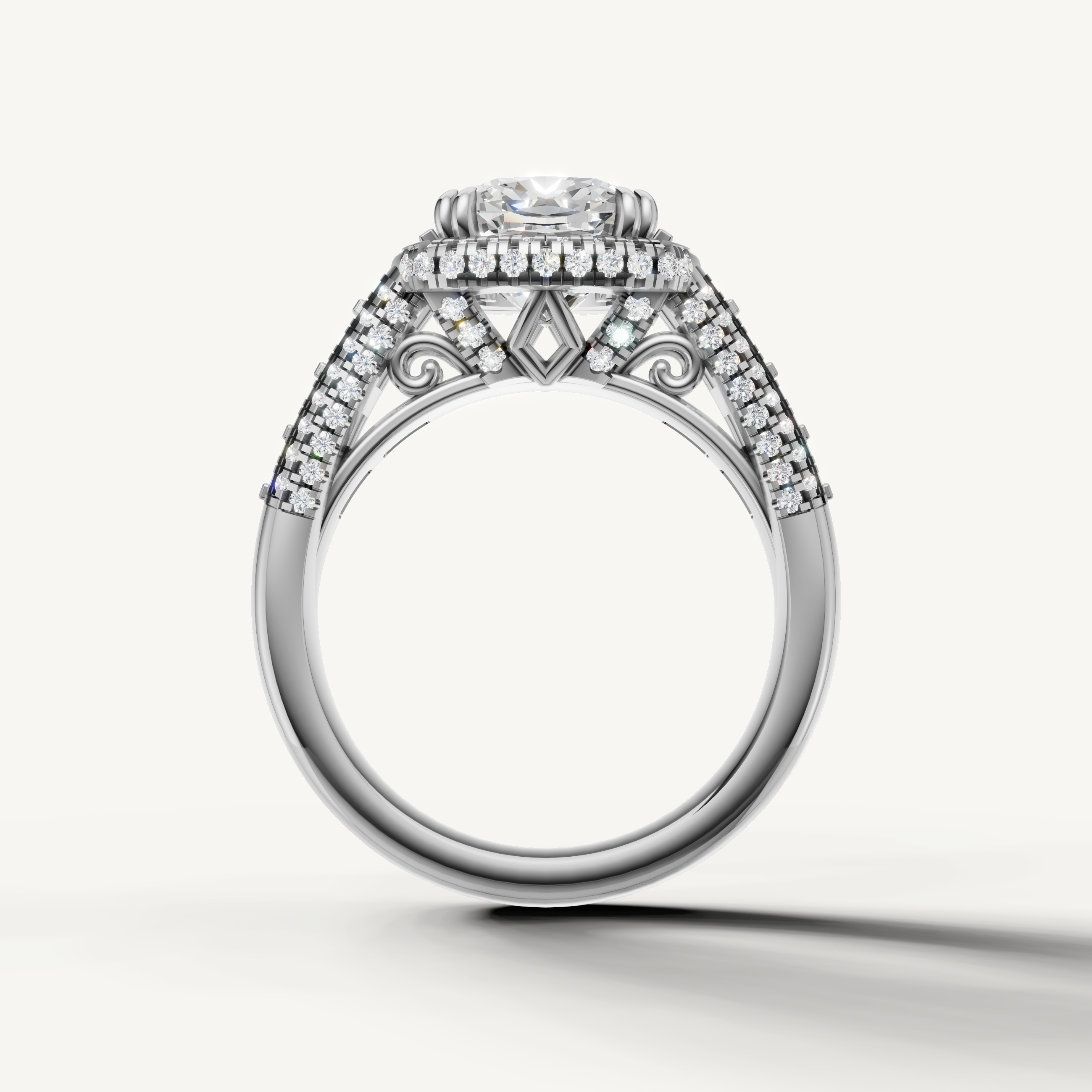 White Gold Luxury Asscher Cut Engagement Ring for Women – Raul Diamonds