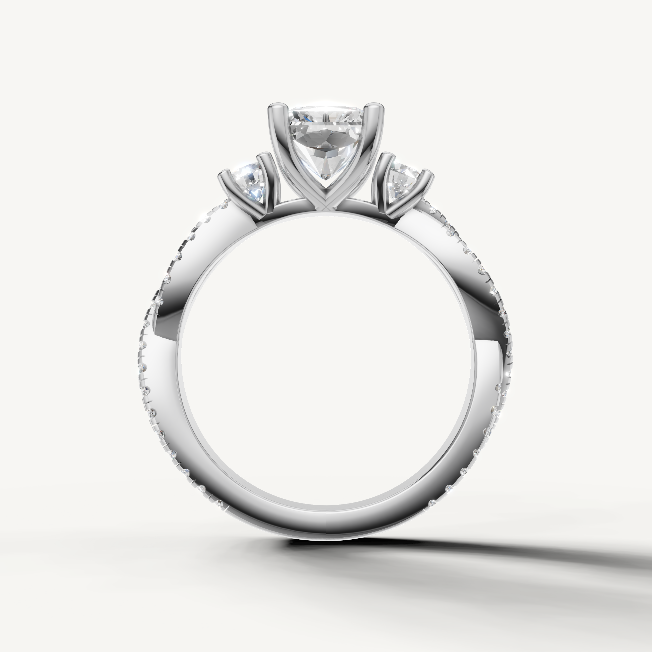 White Gold Radiant Shape Lab Grown Engagement Ring for Women – Raul Diamonds