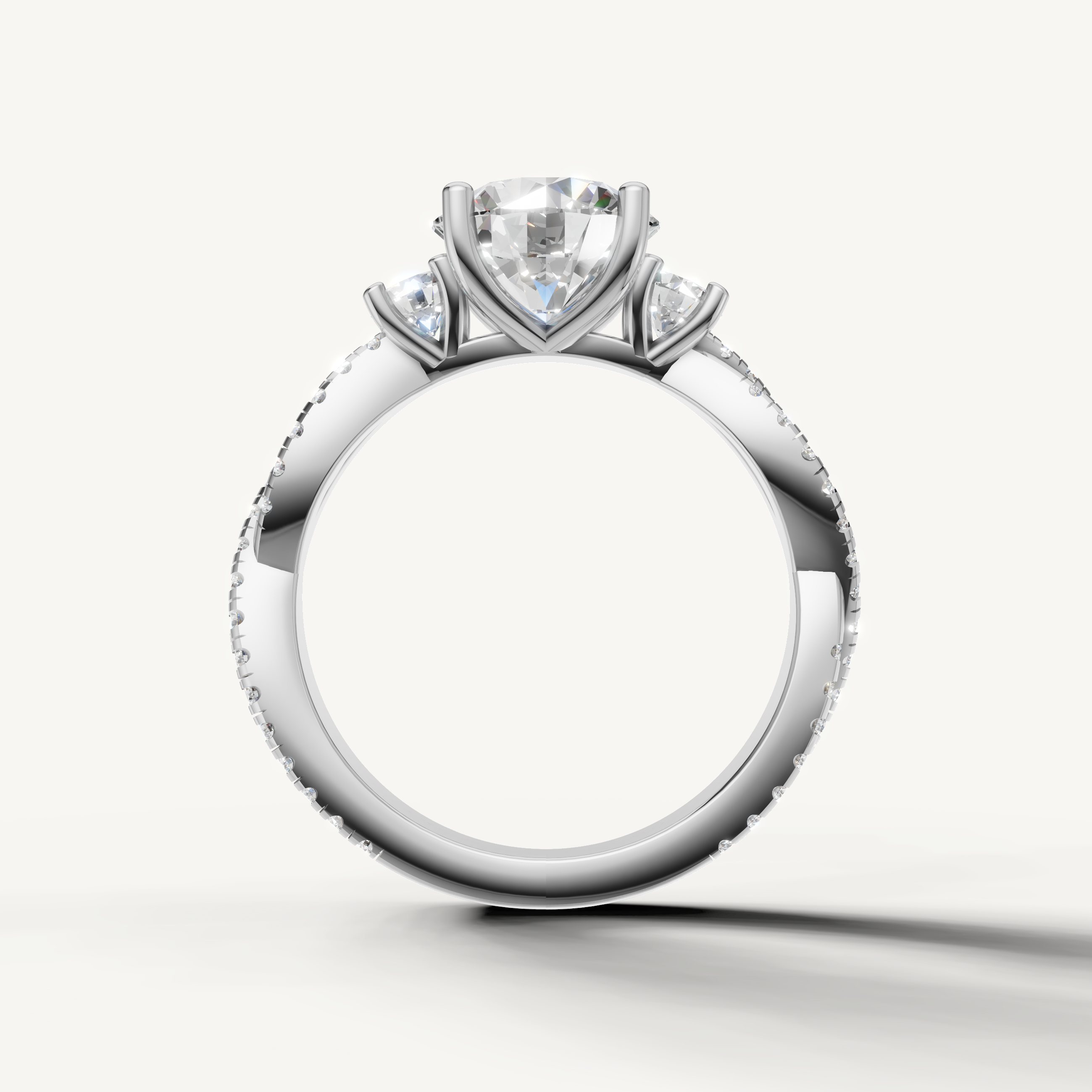 White Gold Round Shape Lab Grown Engagement Ring for Women – Raul Diamonds