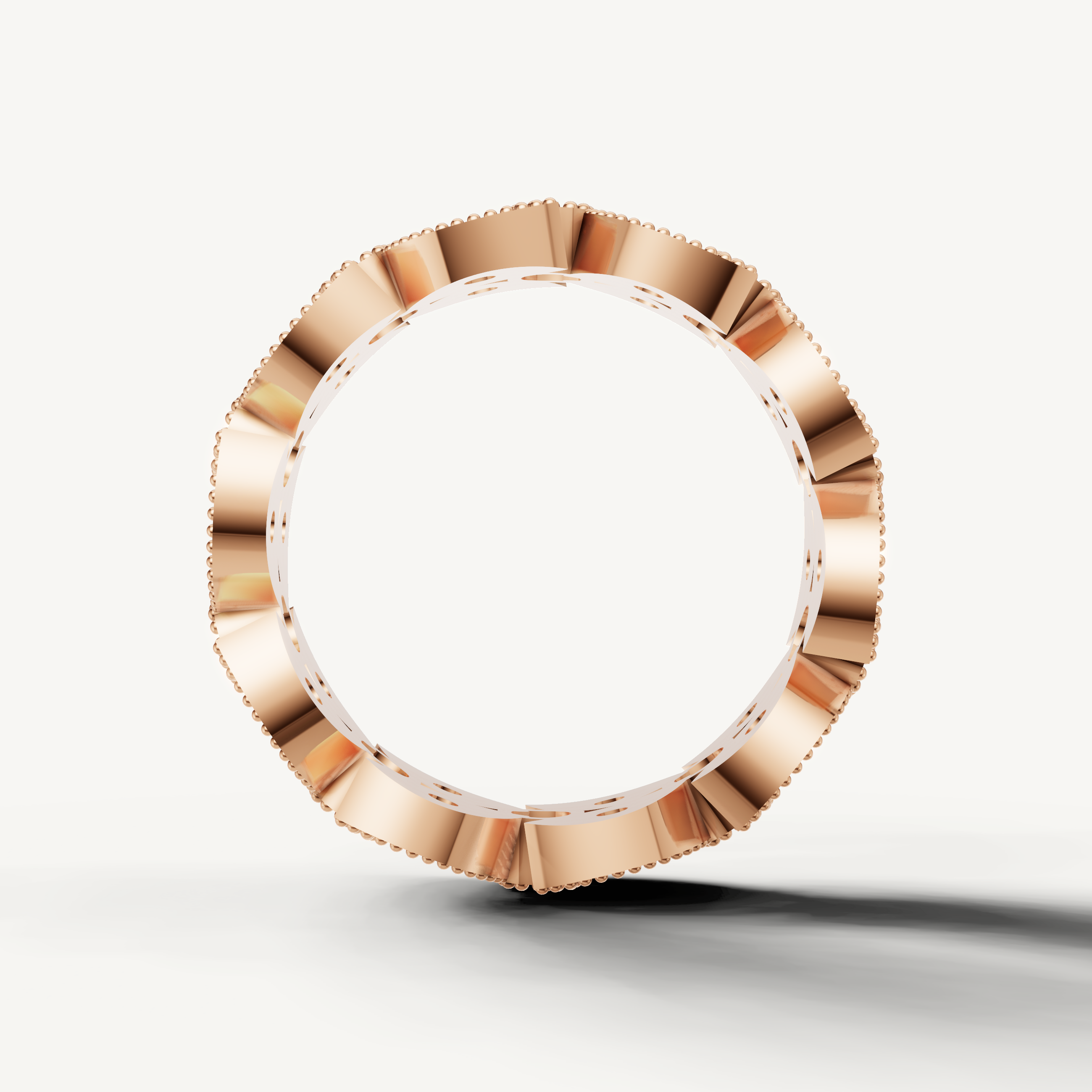 IGI certified luxury eternity anniversary ring with floral diamond detailing