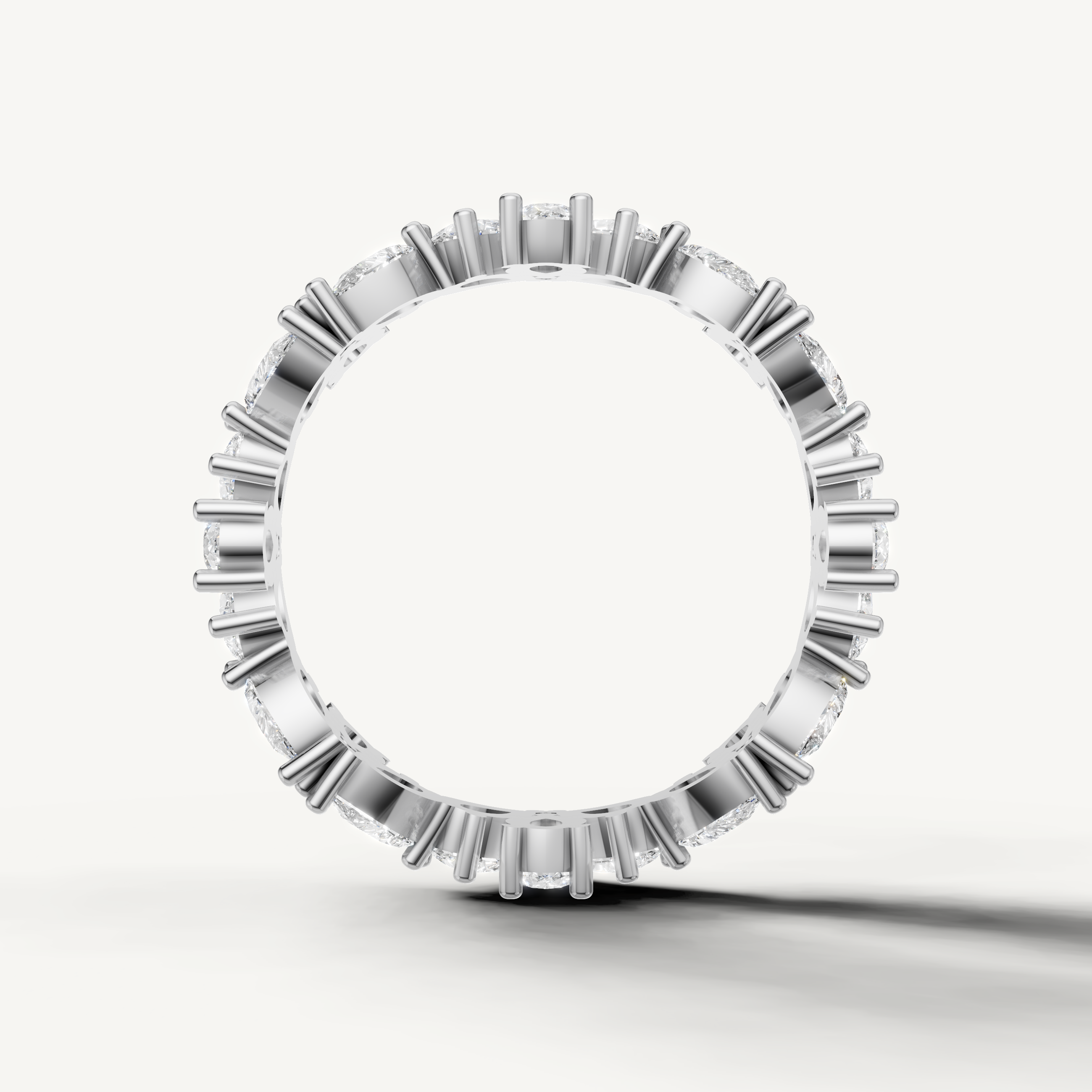 IGI certified pear shaped lab grown diamond anniversary band