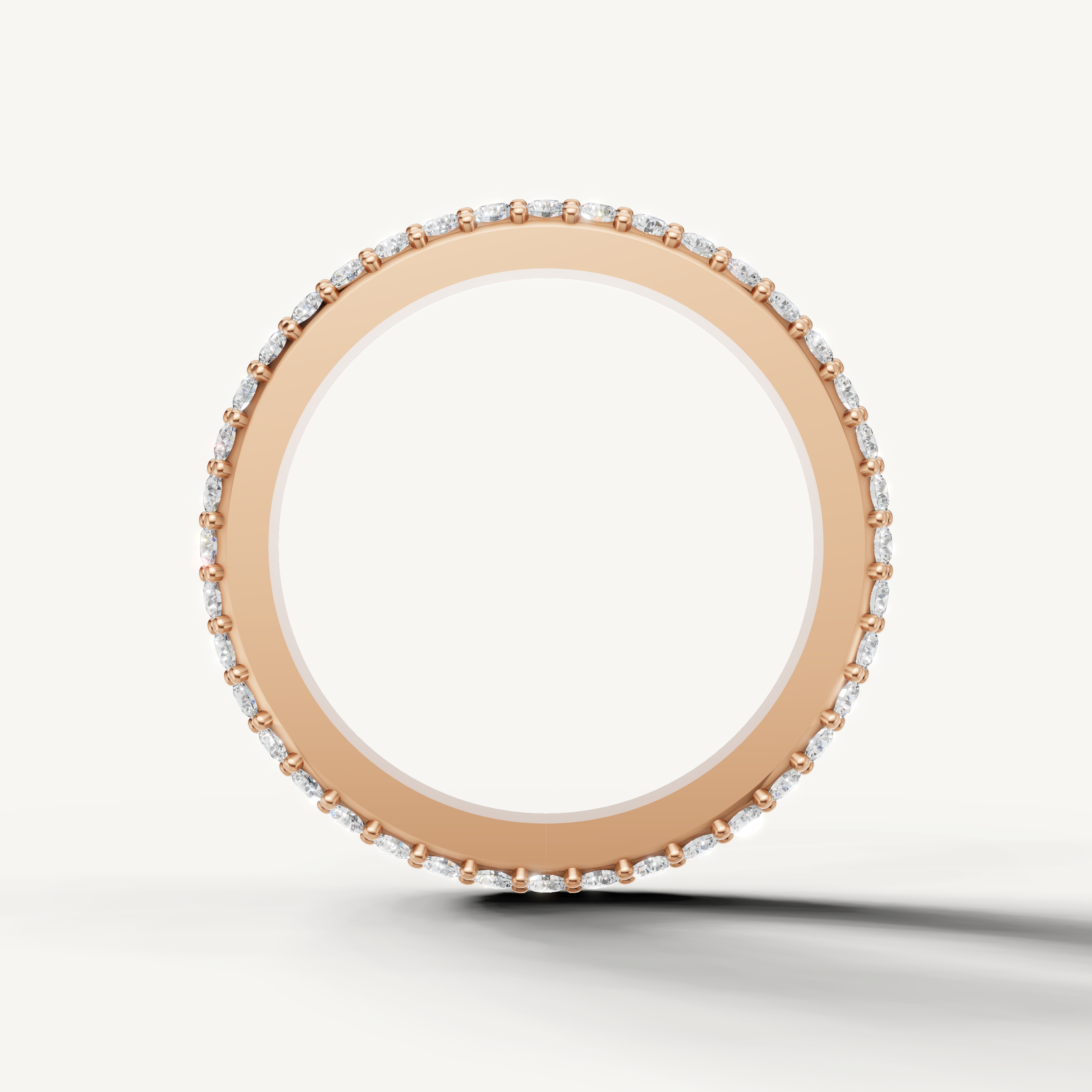 Luxury rose gold wedding band with sparkling round cut diamond design for women