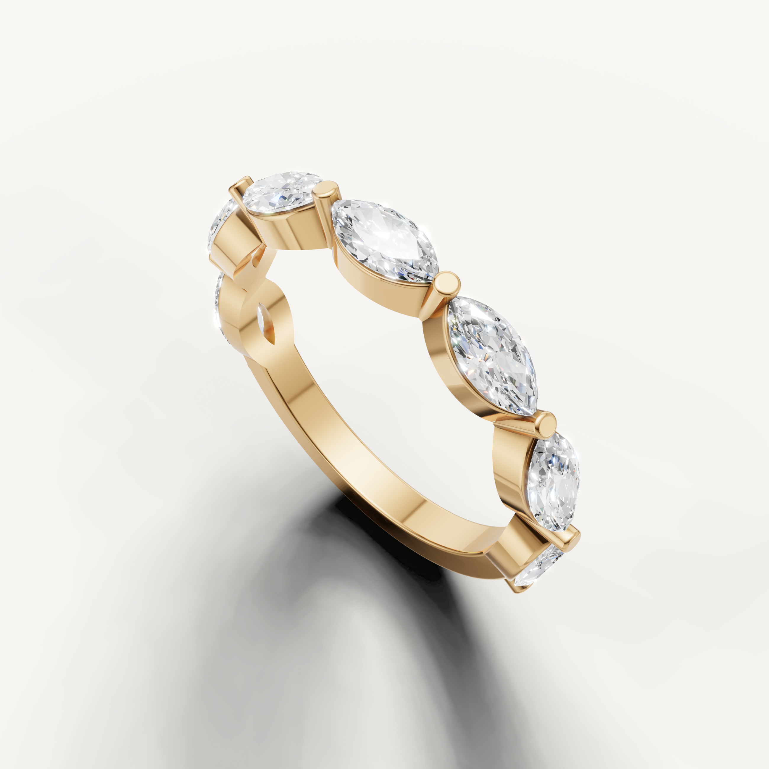 luxury marquise diamond wedding ring with elegant silhouette