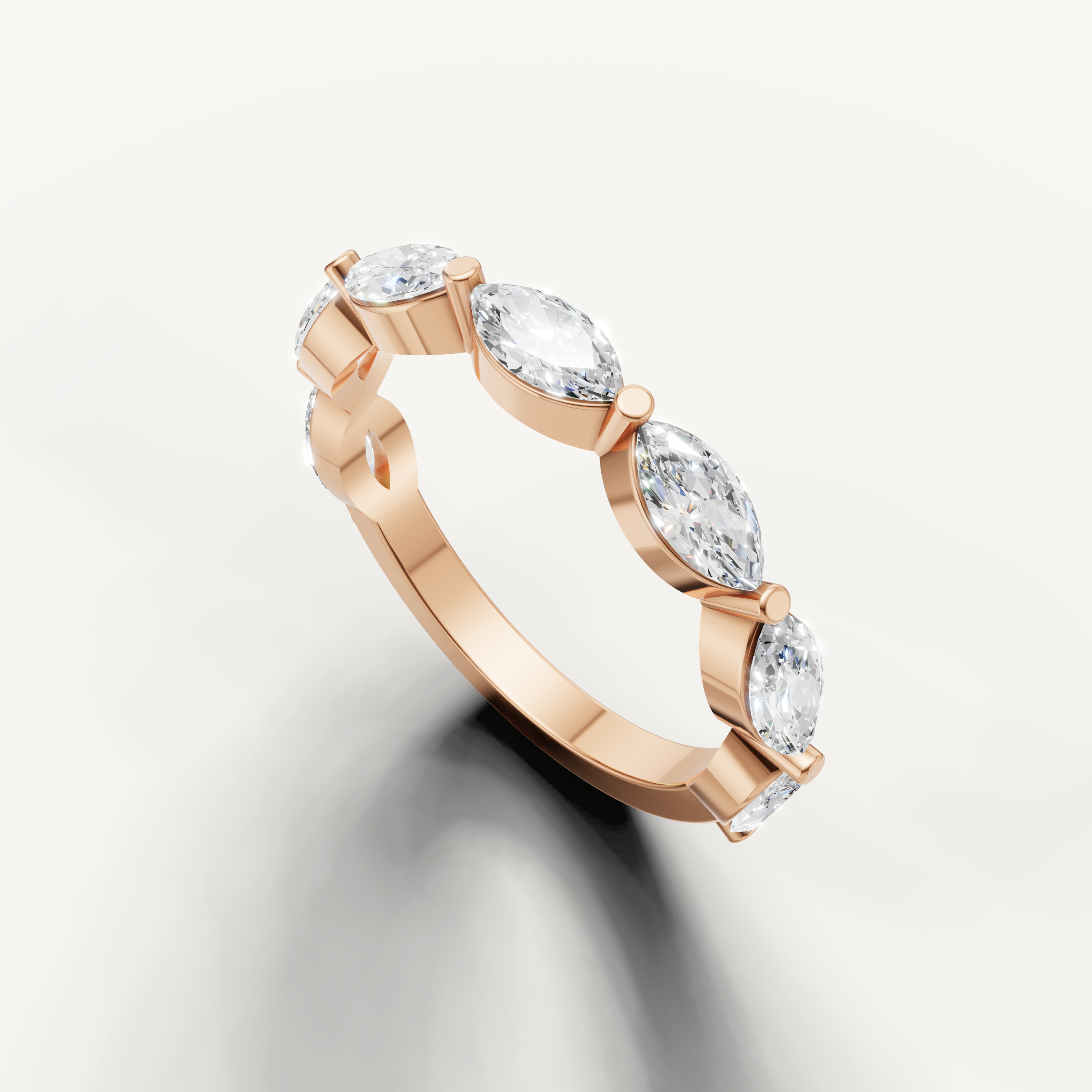 delicate marquise lab grown diamond eternity ring for women