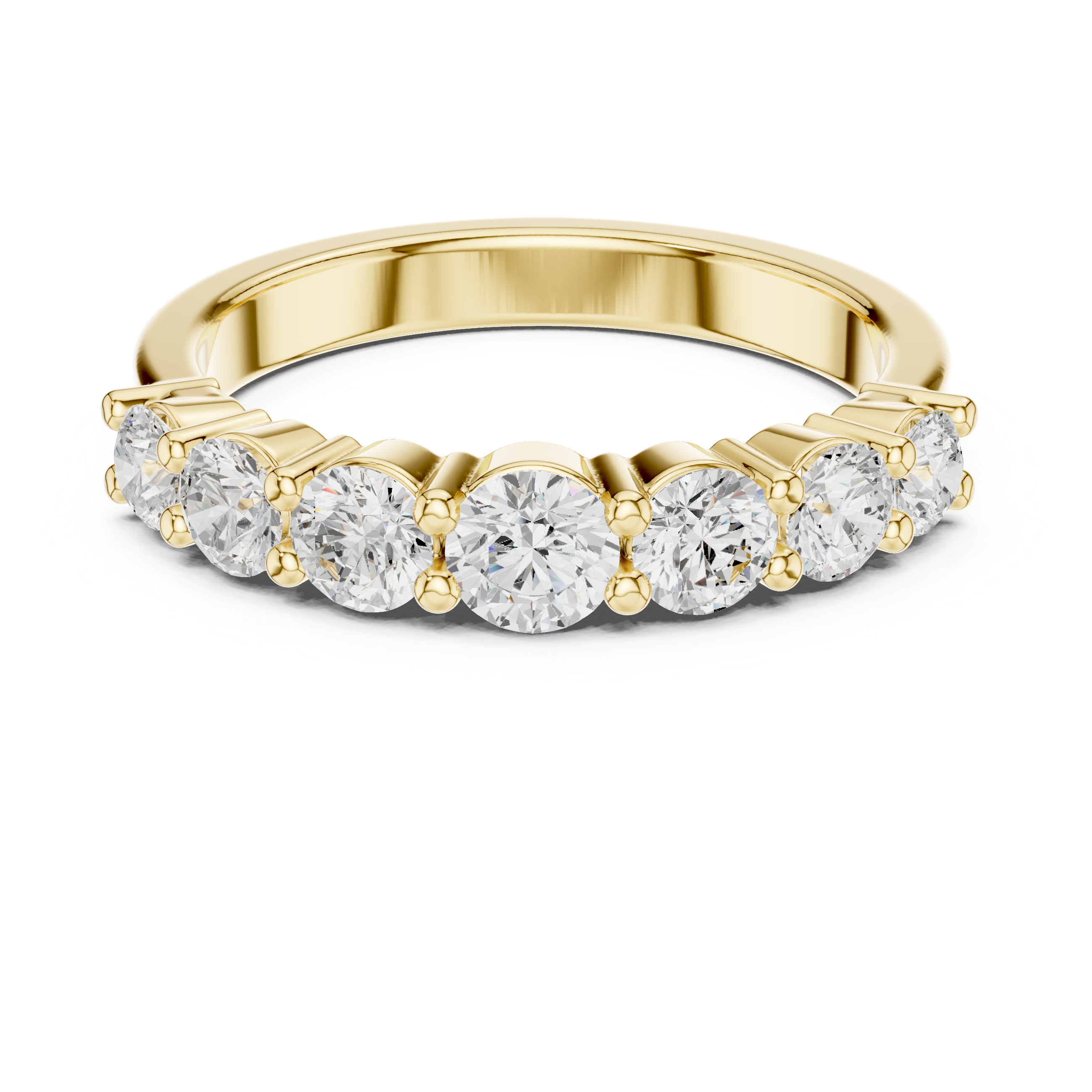 7-Stone Lab Grown Diamond Wedding & Anniversary Band in 14K Gold