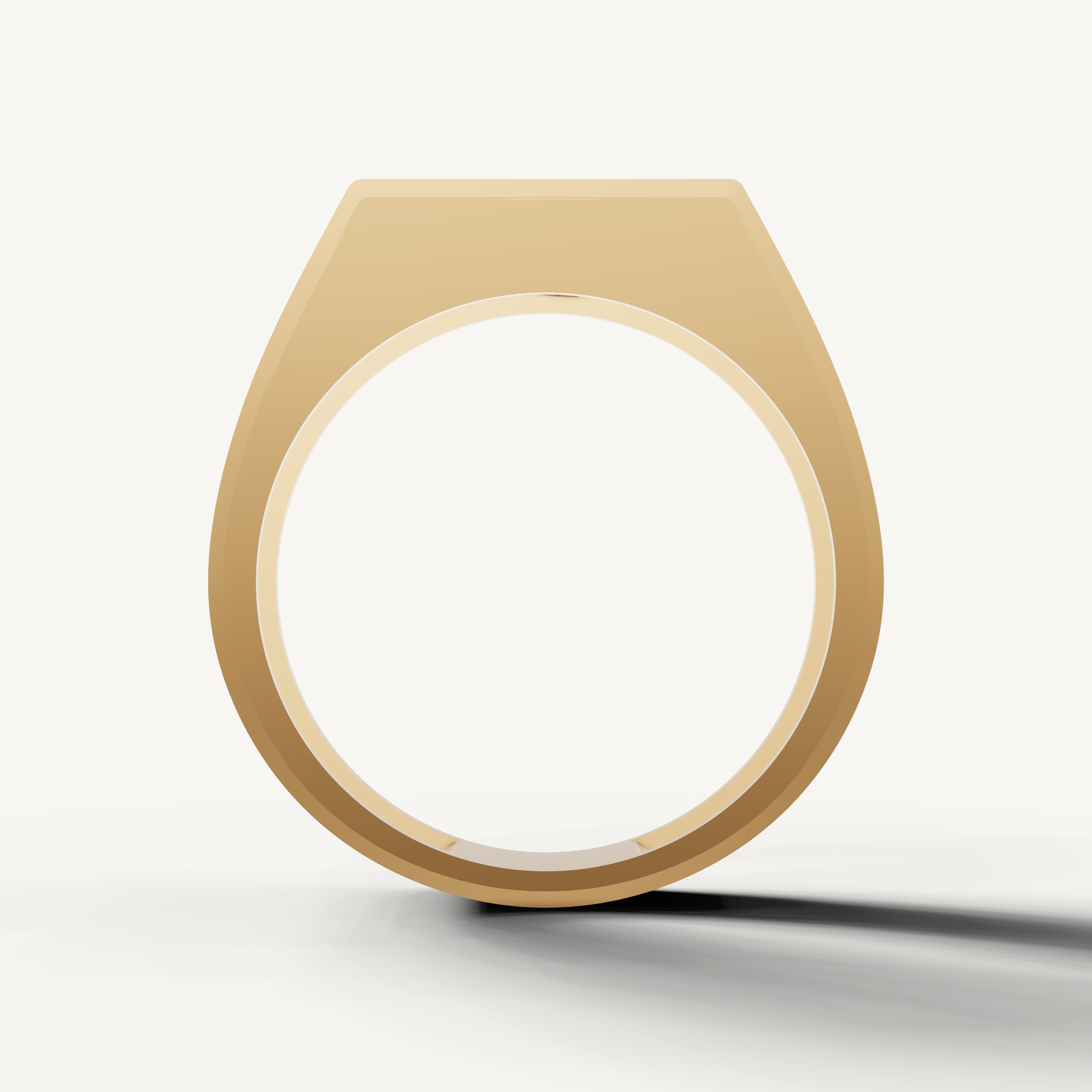 Premium yellow gold diamond wedding band from Raul Diamonds with polished finish and geometric masculine design