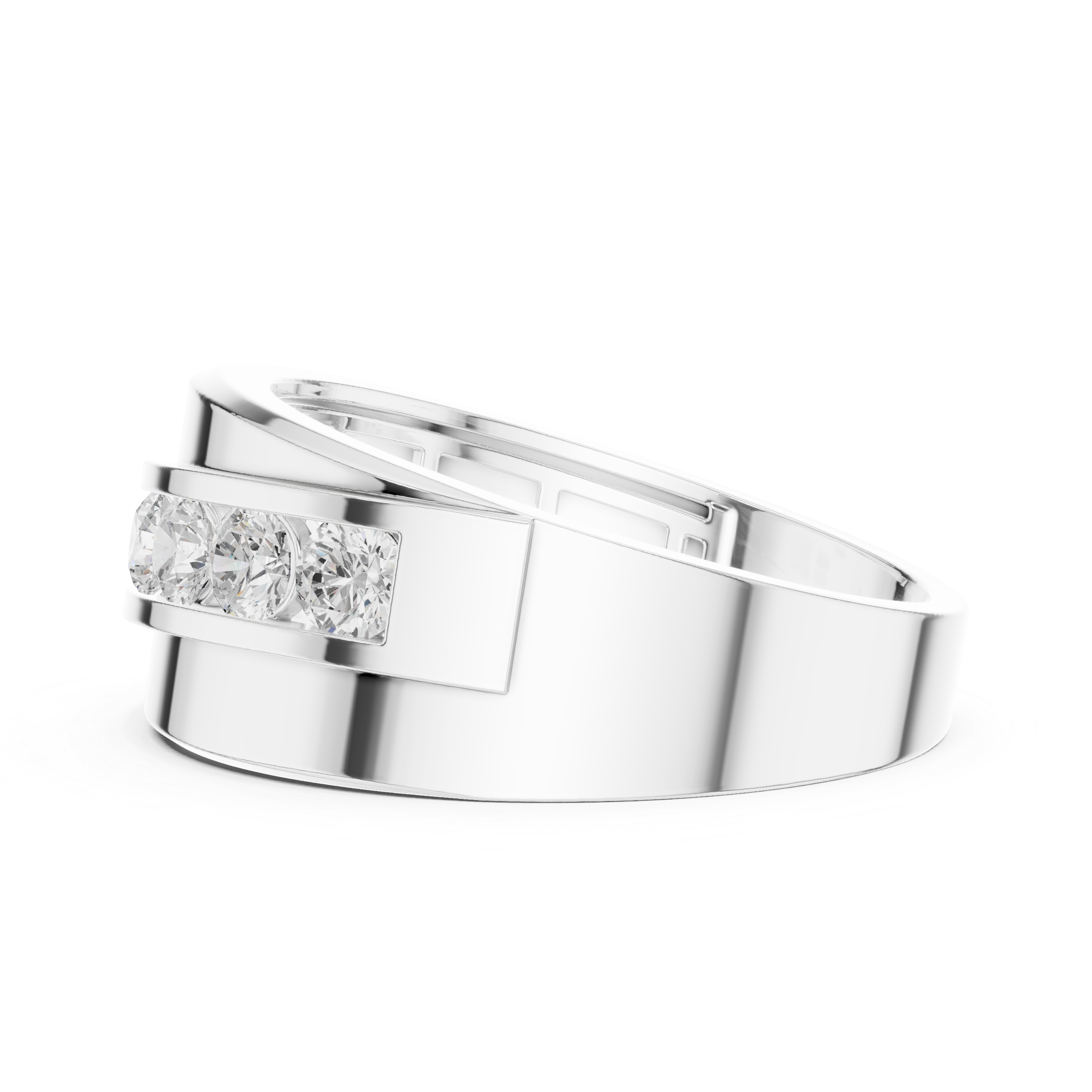 Lab-Grown Diamond Channel Wedding Ring for Men