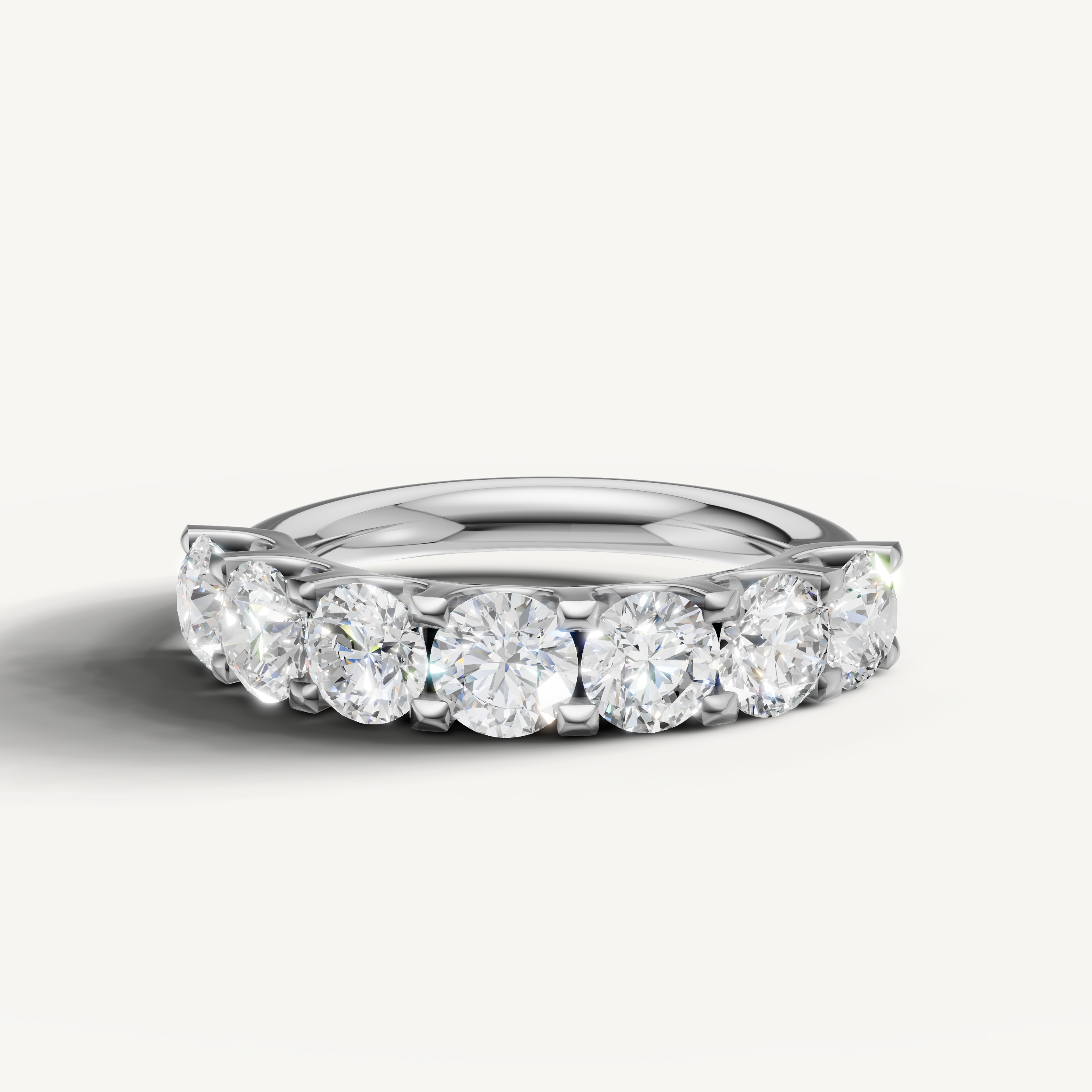 Raul Diamonds white gold round diamond wedding band for women