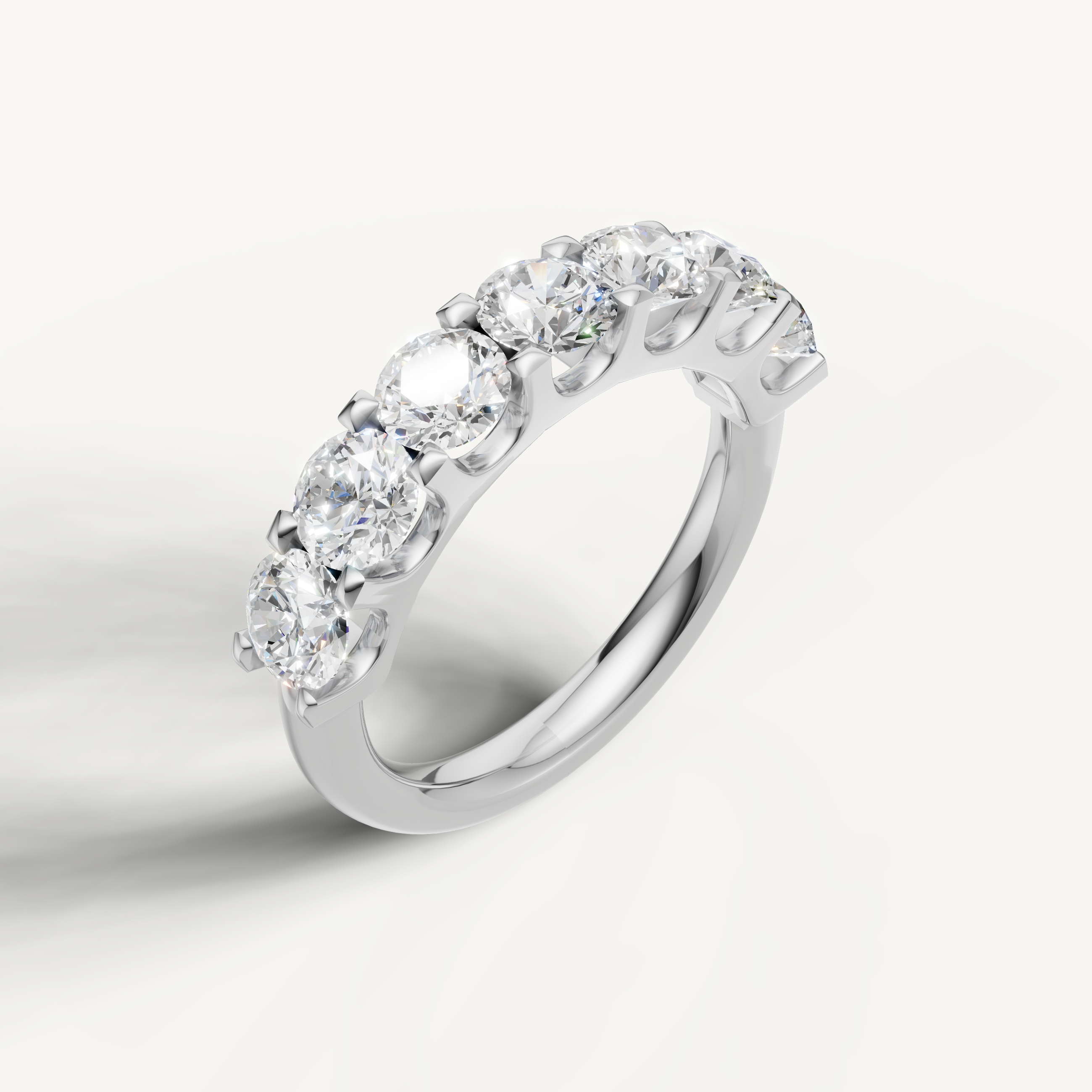 Elegant white gold diamond anniversary wedding band by Raul Diamonds
