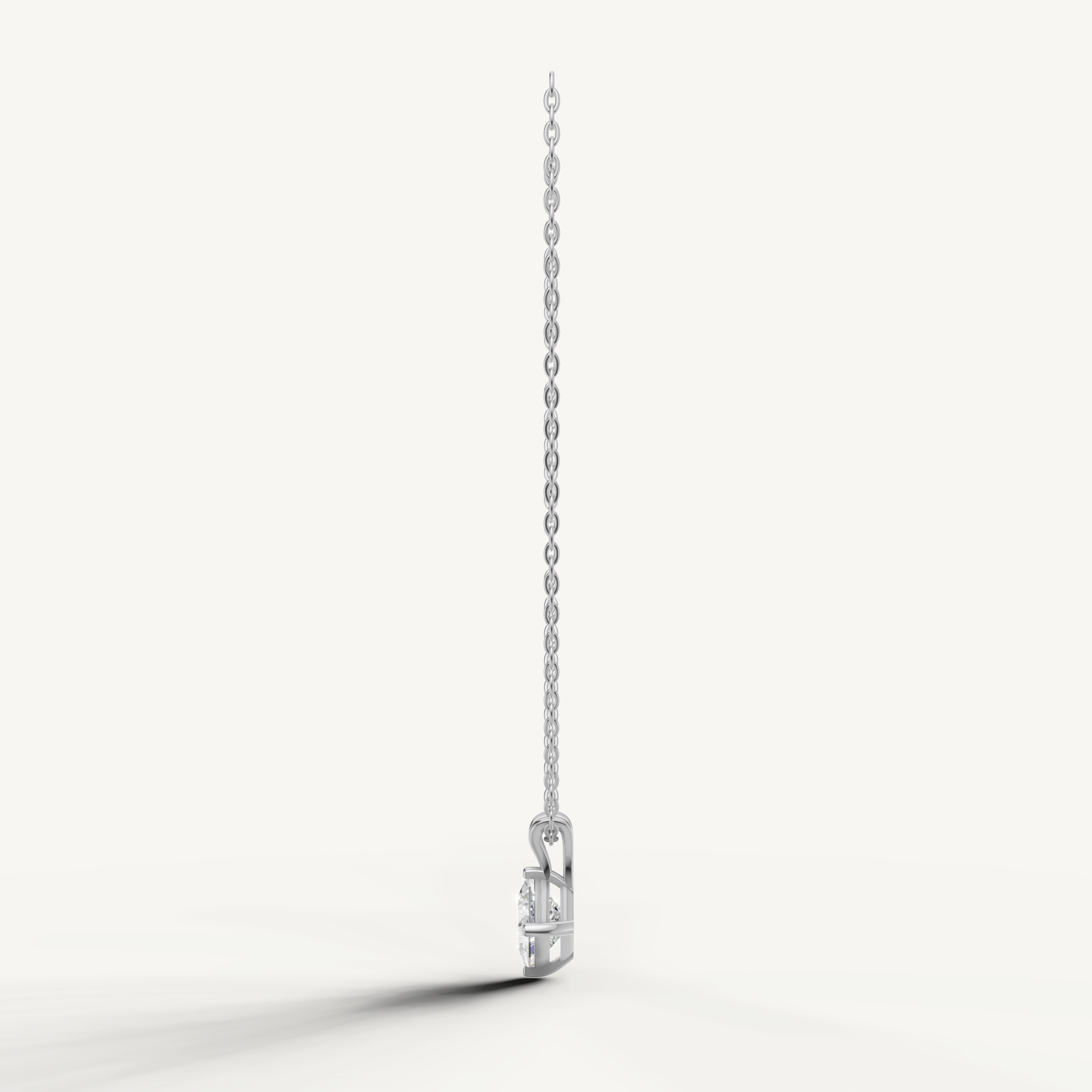 Diamond Smile Curve Necklace in 14K Gold | Lab Grown Diamonds