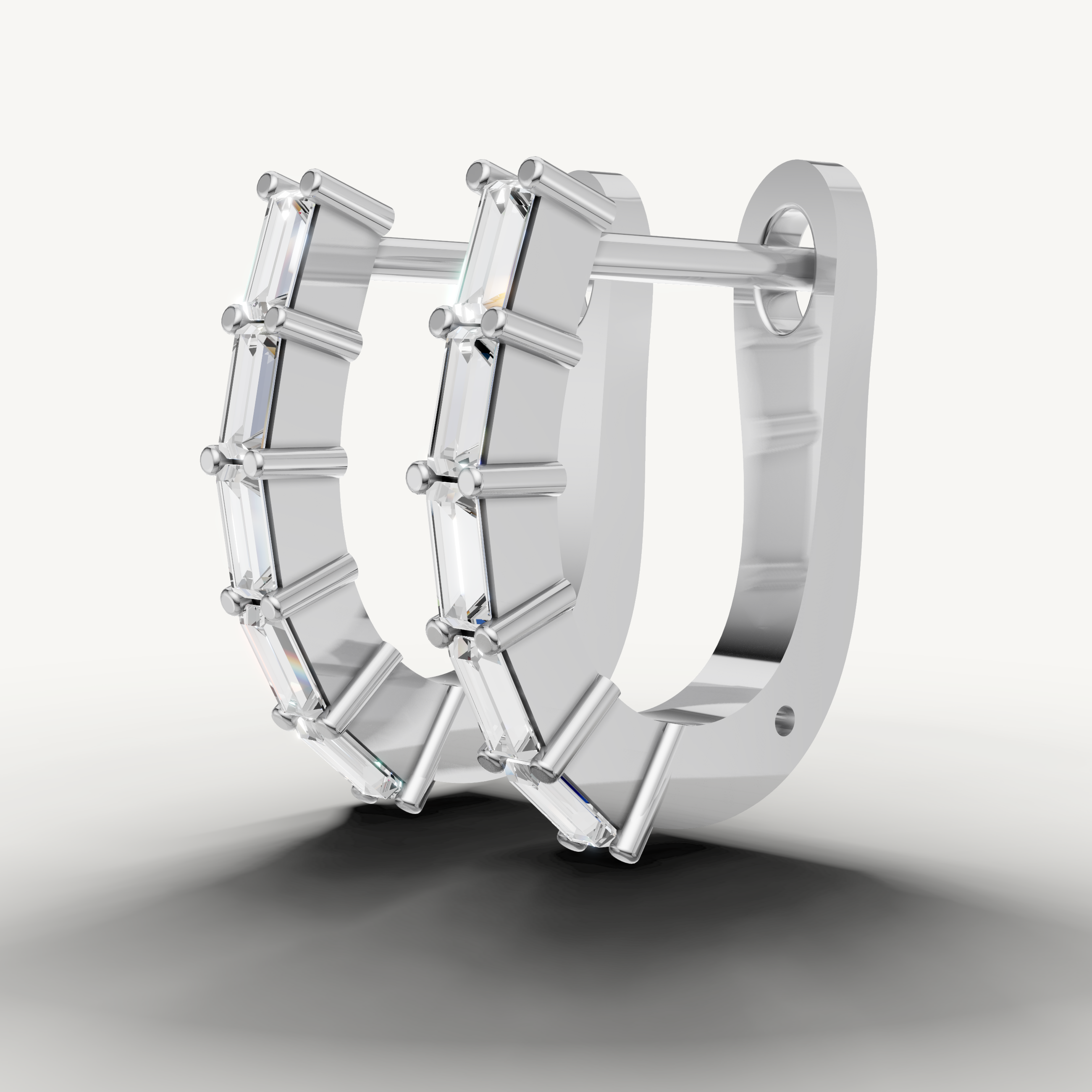 Handmade white gold designer earrings for women by Raul Diamonds
