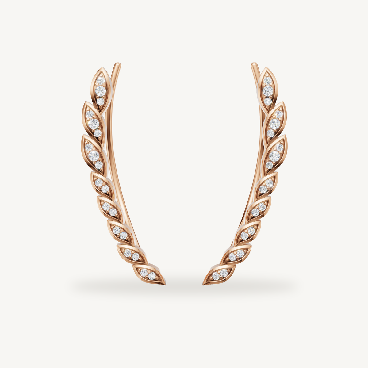 Raul Diamonds rose gold diamond floral halo earrings for women