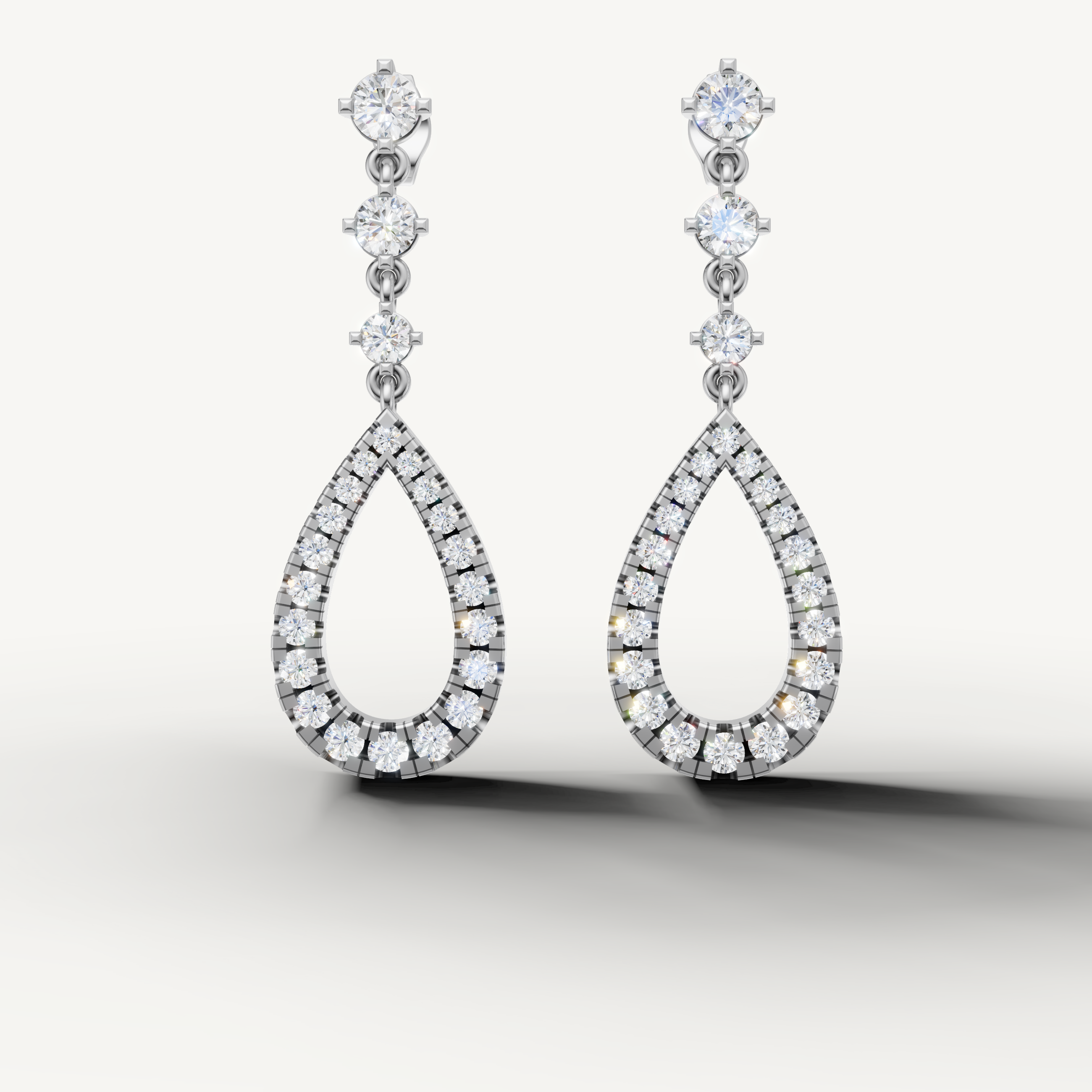 Raul Diamonds white gold diamond teardrop earrings for women
