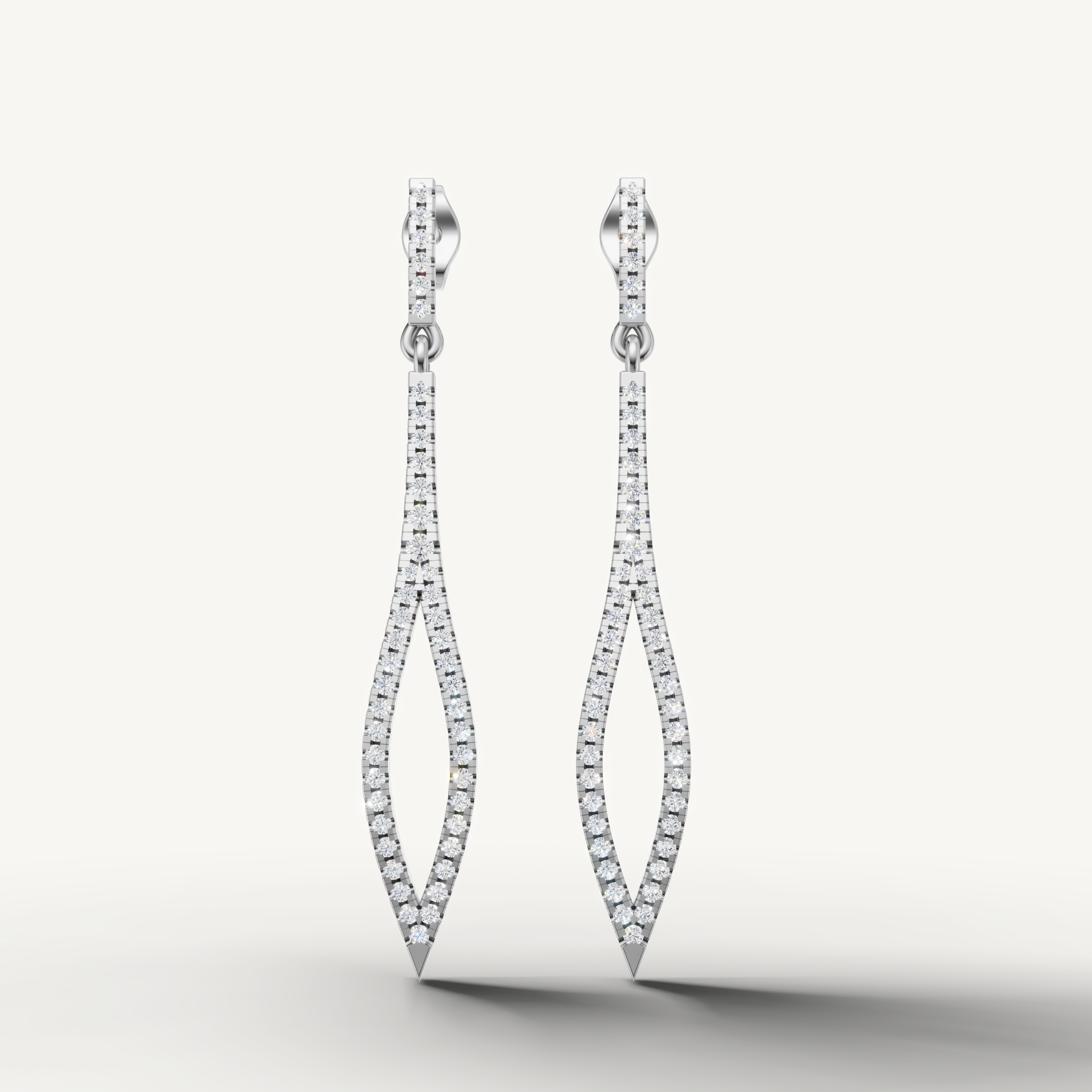 Raul Diamonds white gold diamond marquise drop earrings for women
