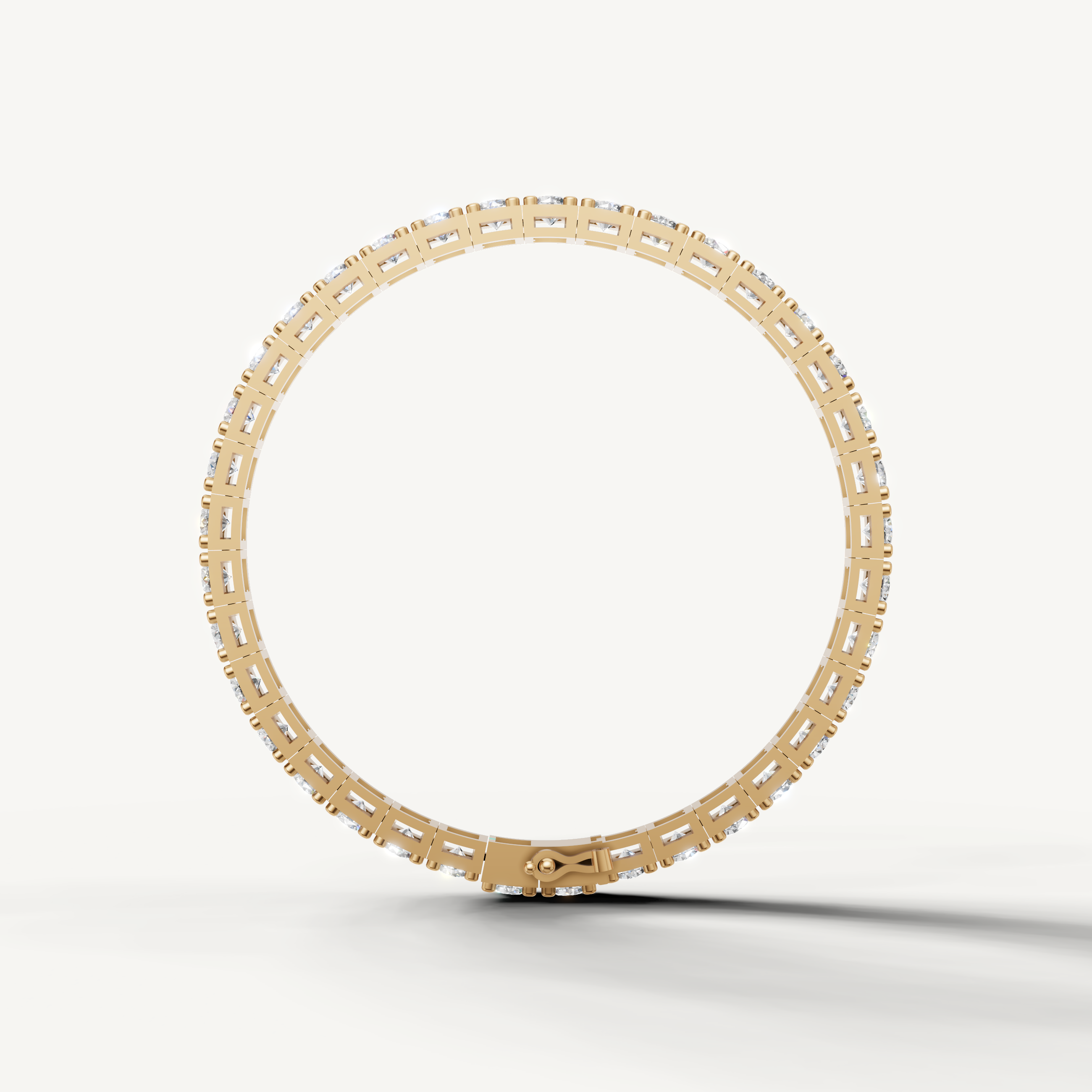 Luxury yellow gold round diamond bracelet for women by Raul Diamonds fine jewelry