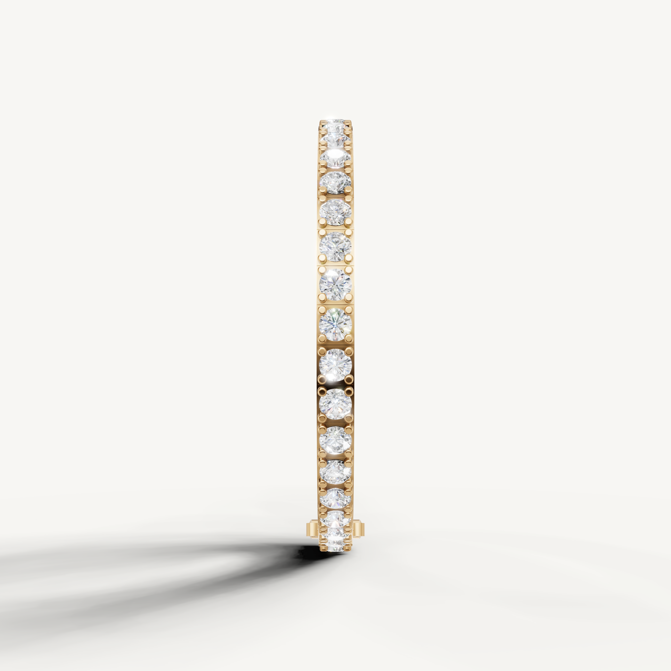 Elegant yellow gold diamond bracelet by Raul Diamonds featuring brilliant round diamonds
