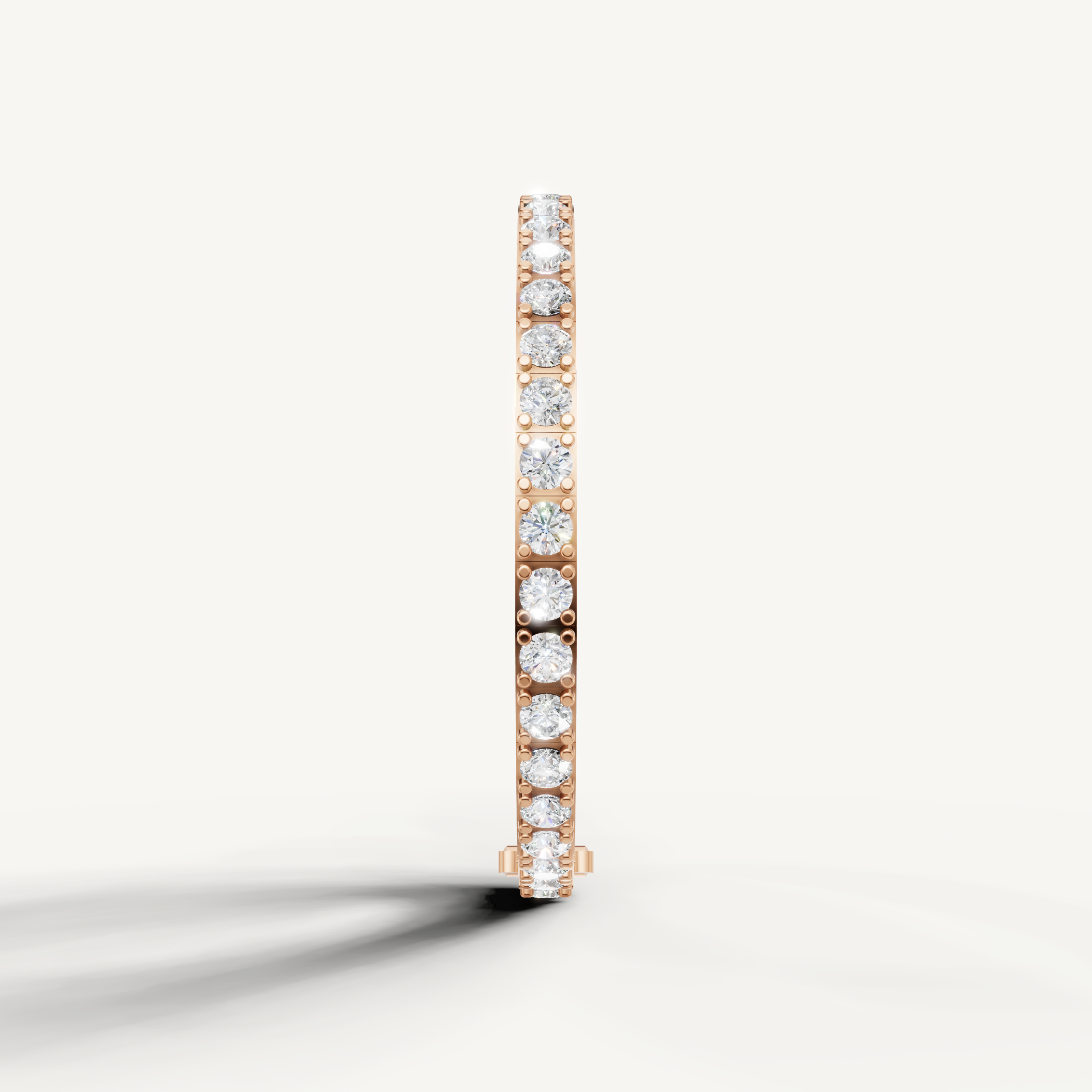 Rose gold diamond bracelet featuring brilliant round diamonds by Raul Diamonds