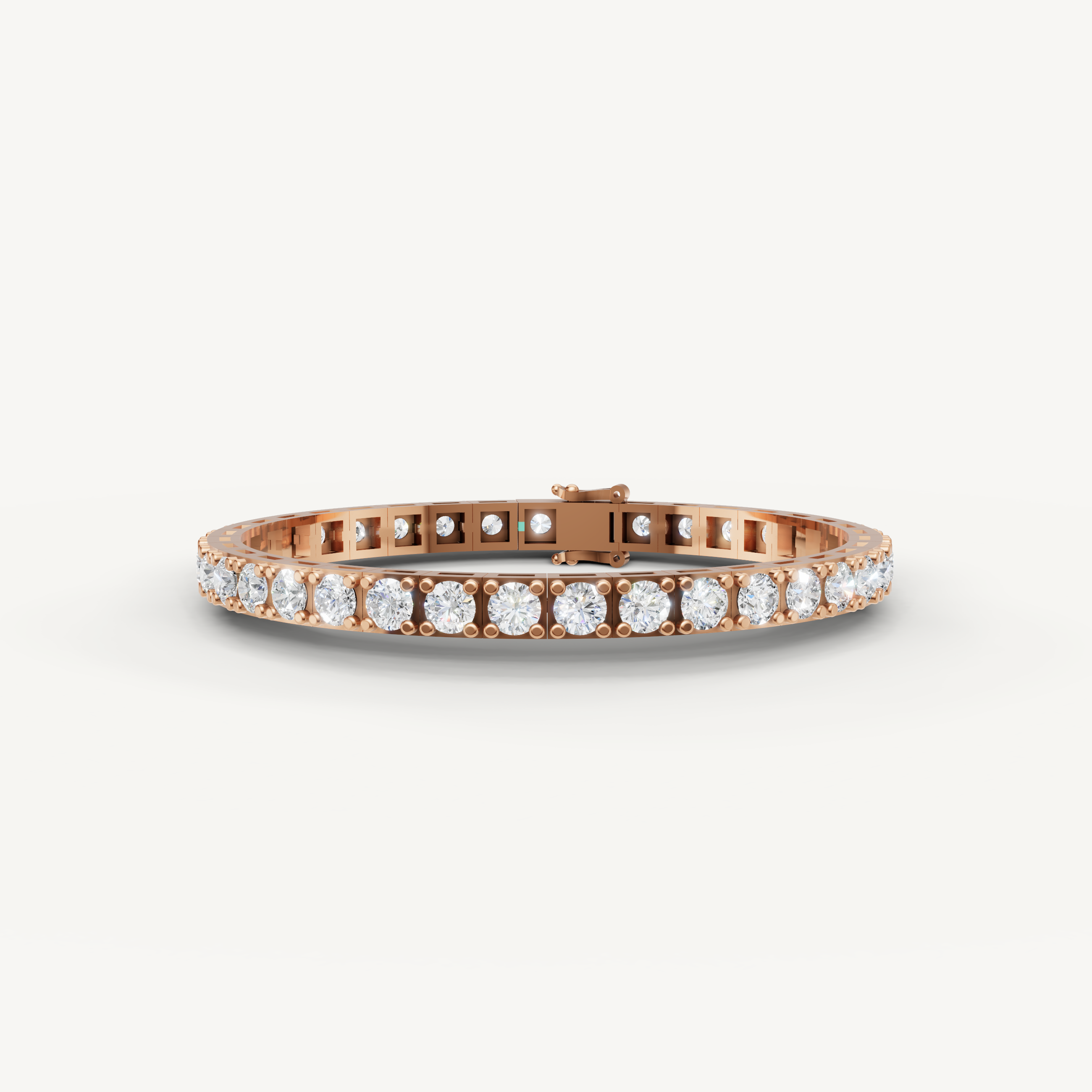 Raul Diamonds rose gold round diamond tennis bracelet with elegant modern style