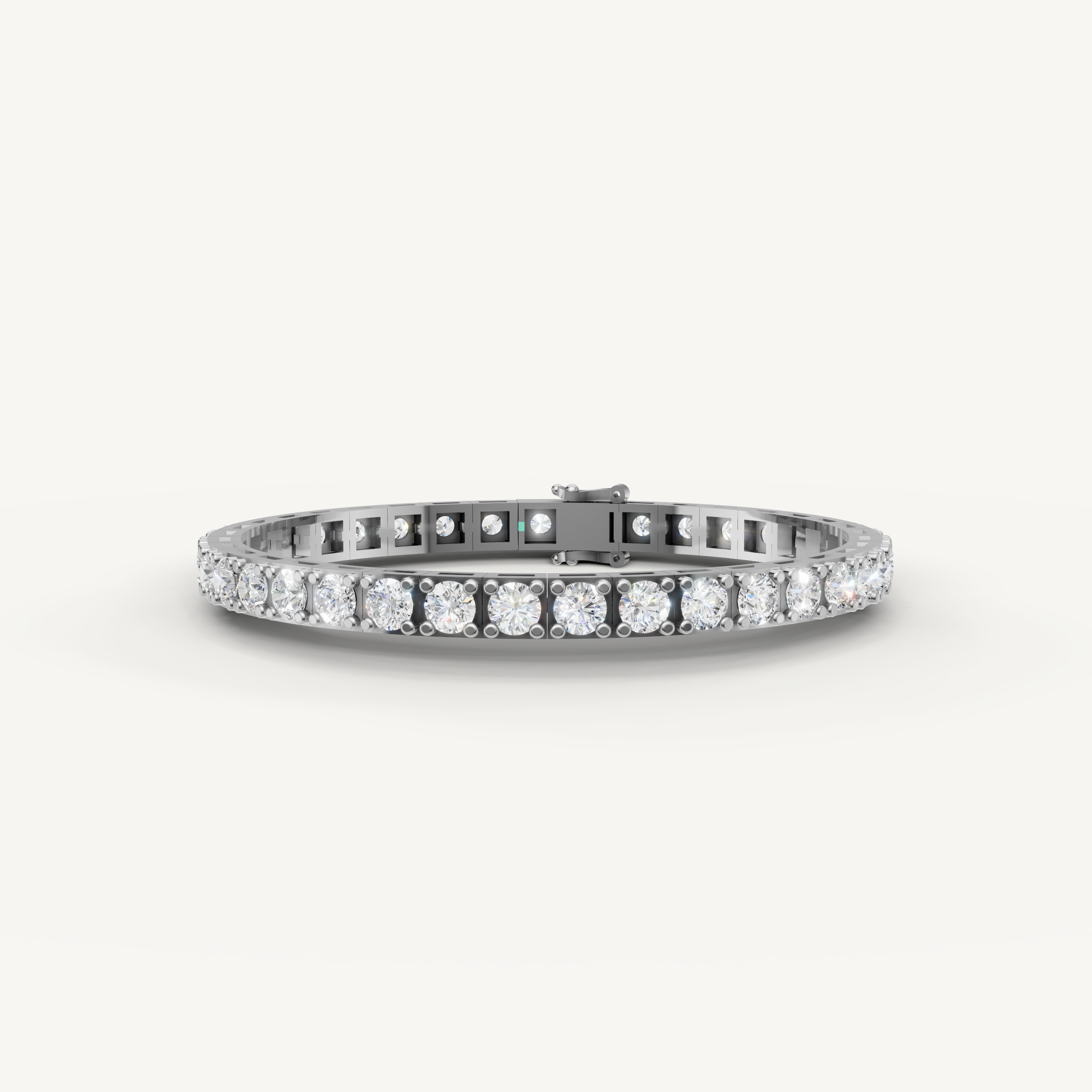Raul Diamonds white gold round diamond tennis bracelet with classic luxury design