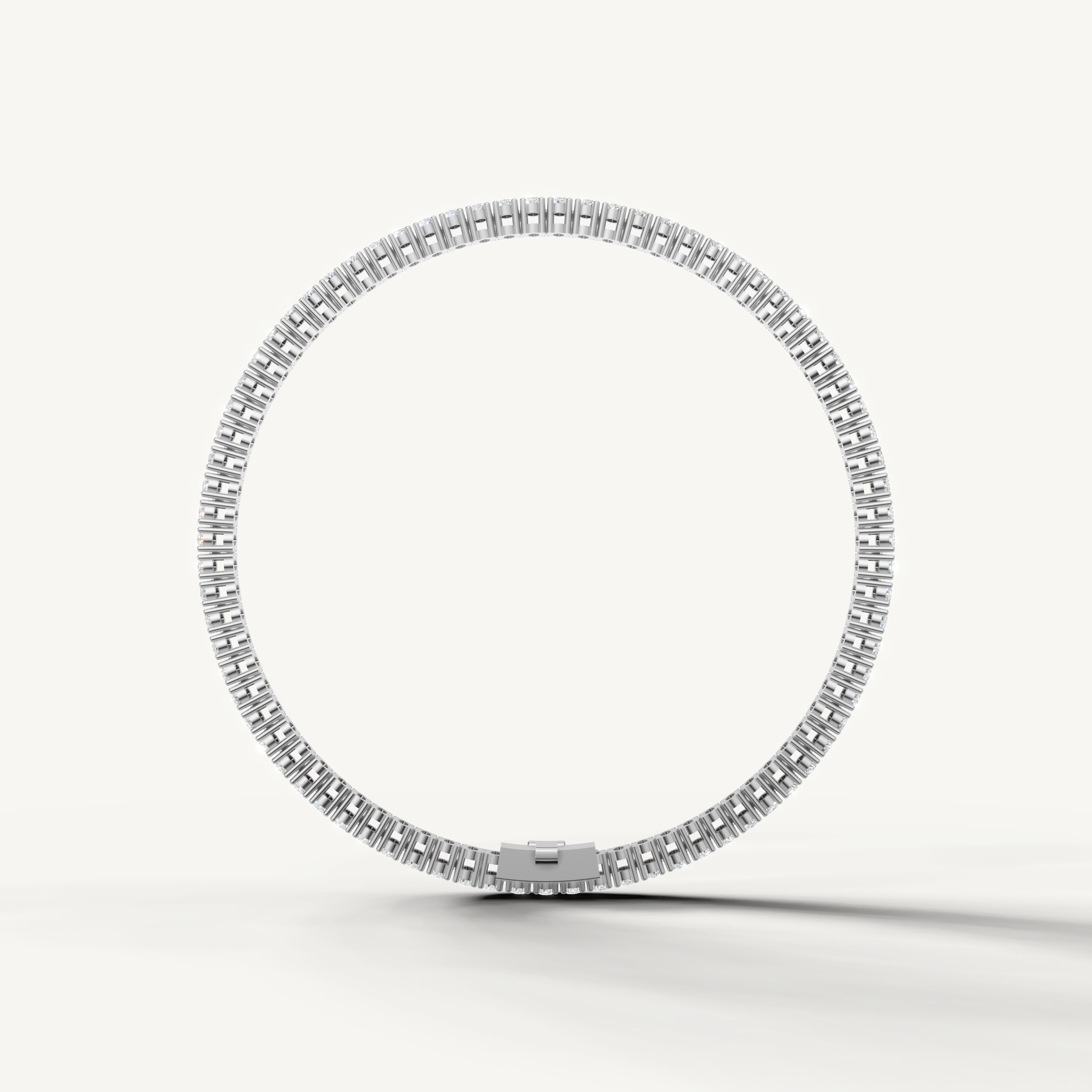 Fine white gold tennis bracelet with sparkling oval diamonds