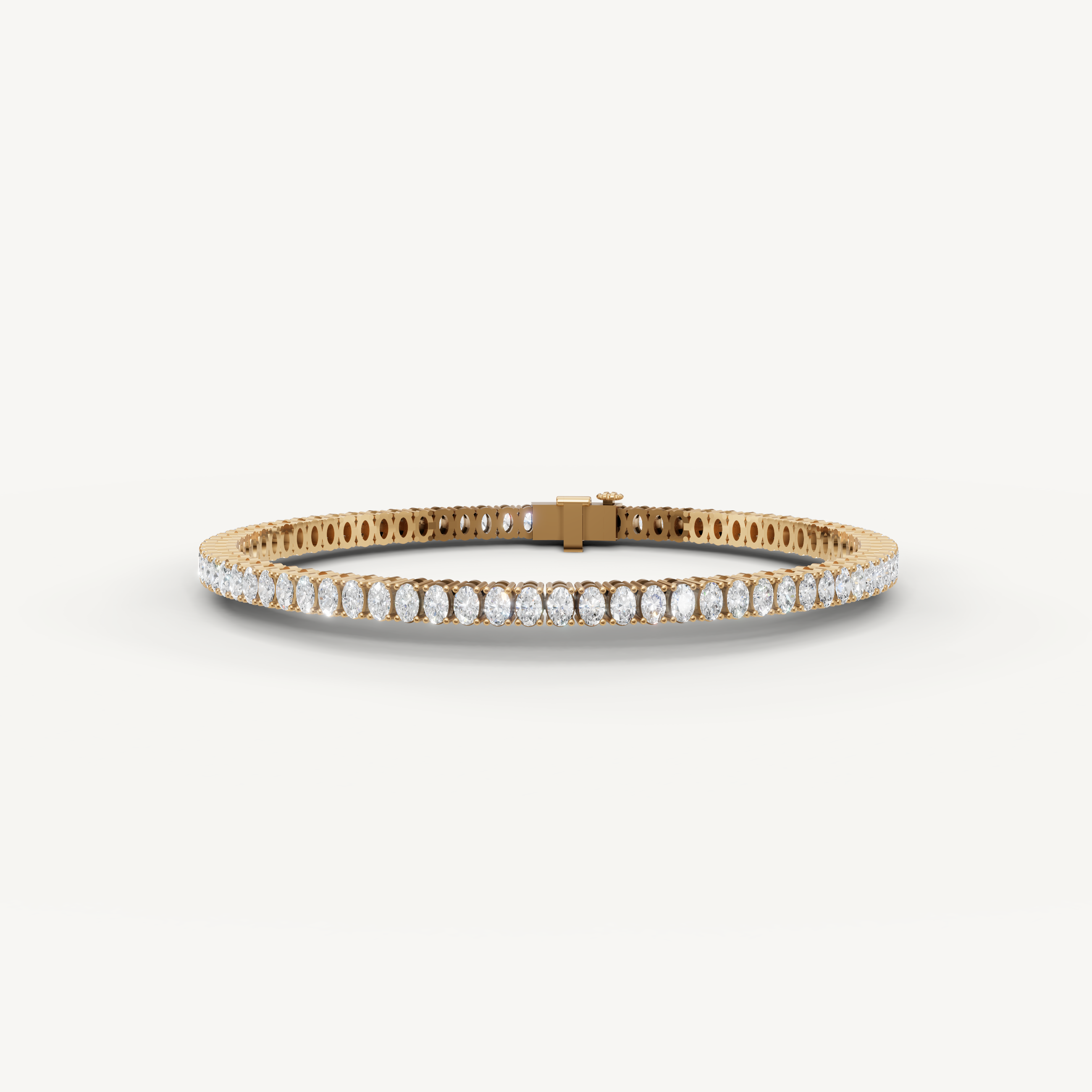 Raul Diamonds yellow gold oval diamond tennis bracelet luxury fine jewelry