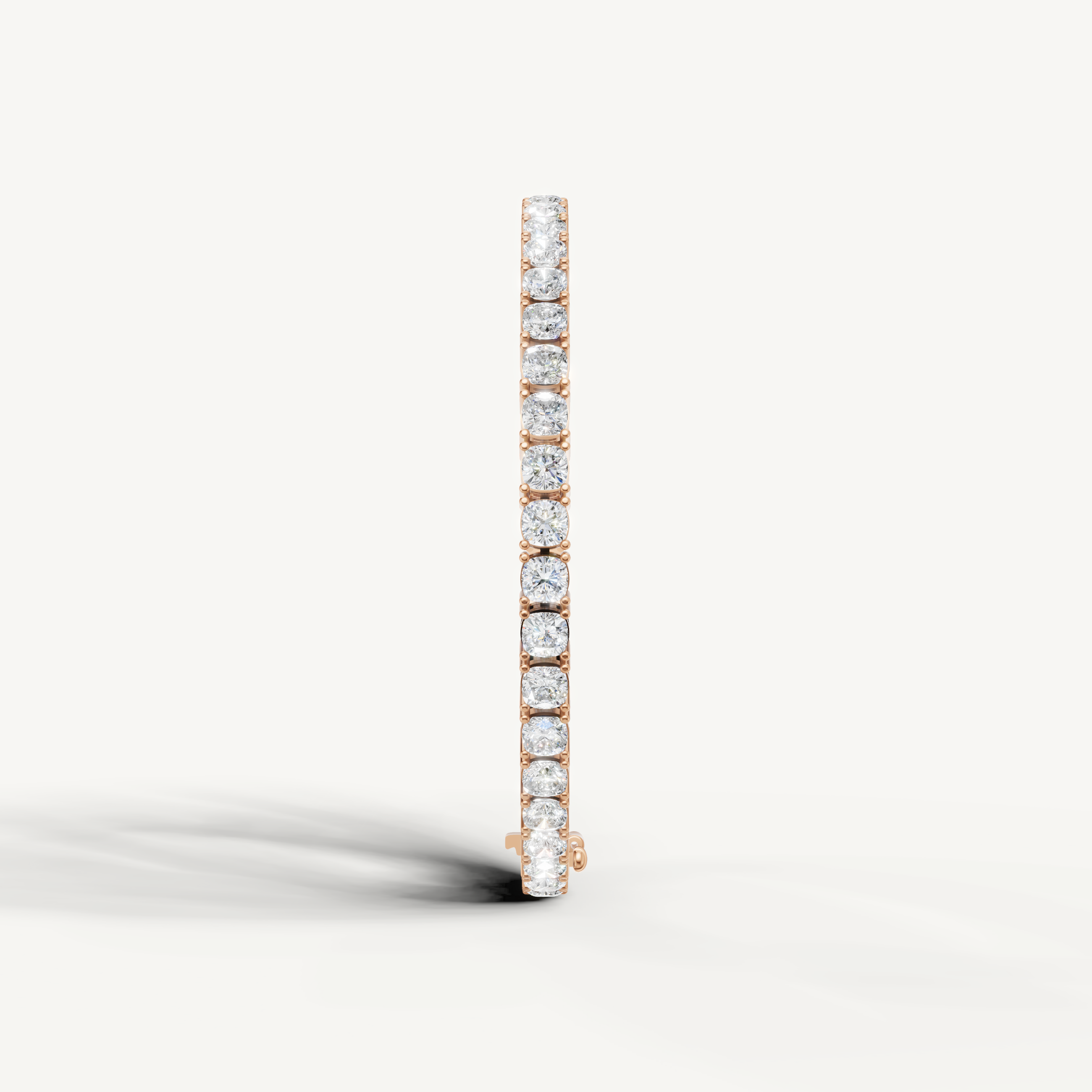 Elegant yellow gold diamond tennis bracelet with brilliant round diamonds