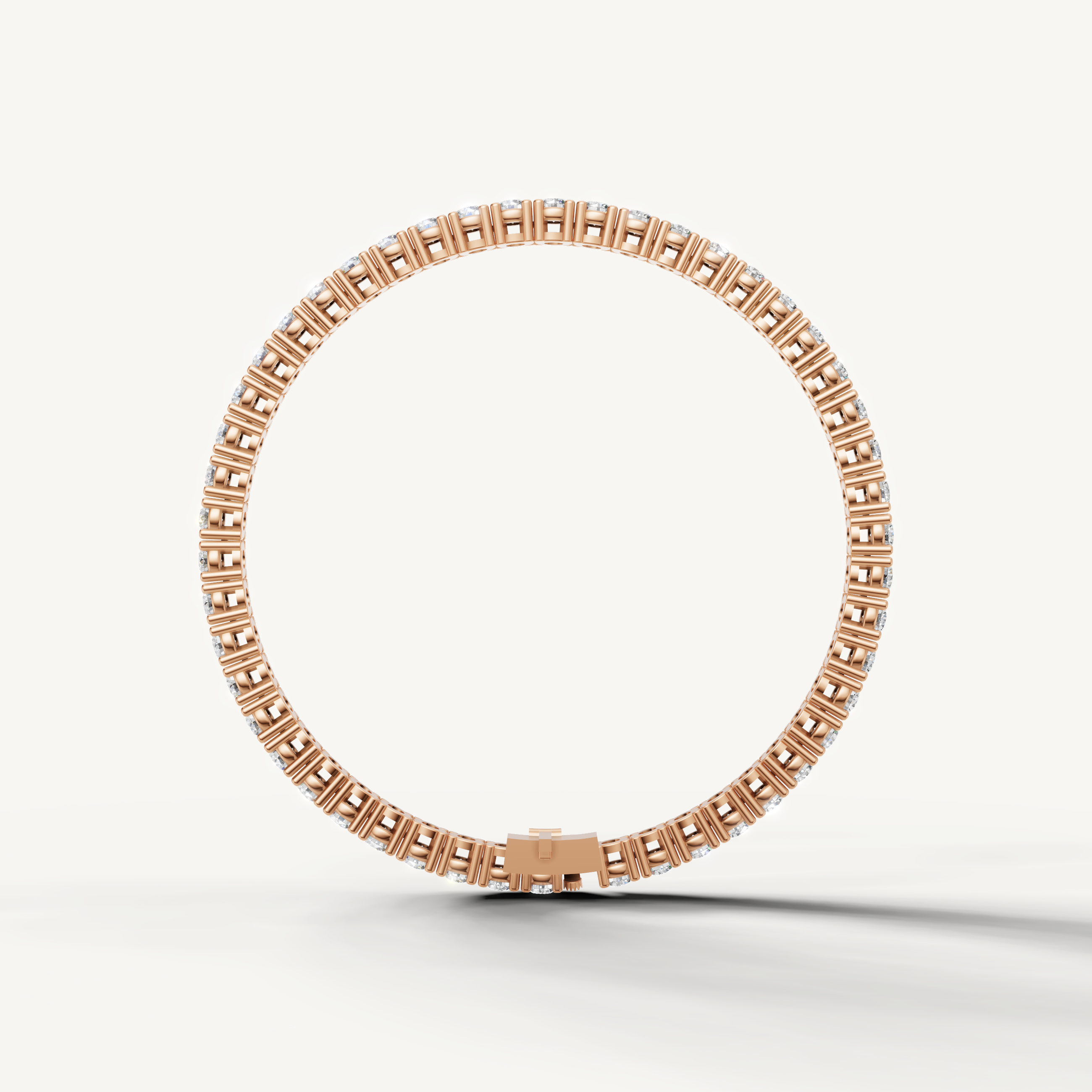 Premium rose gold round diamond bracelet with elegant handcrafted finish