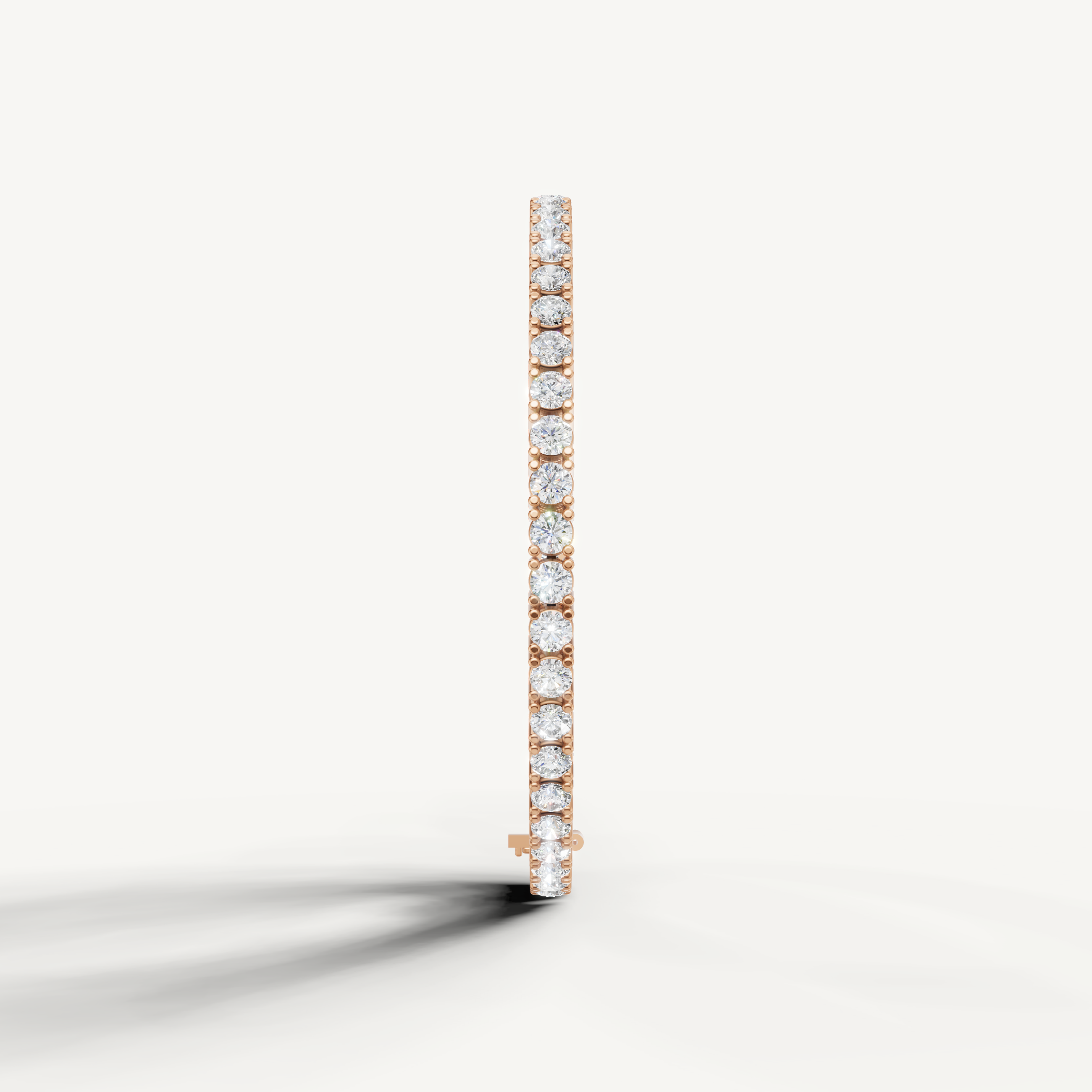 Elegant yellow gold diamond bracelet featuring brilliant round cut diamonds