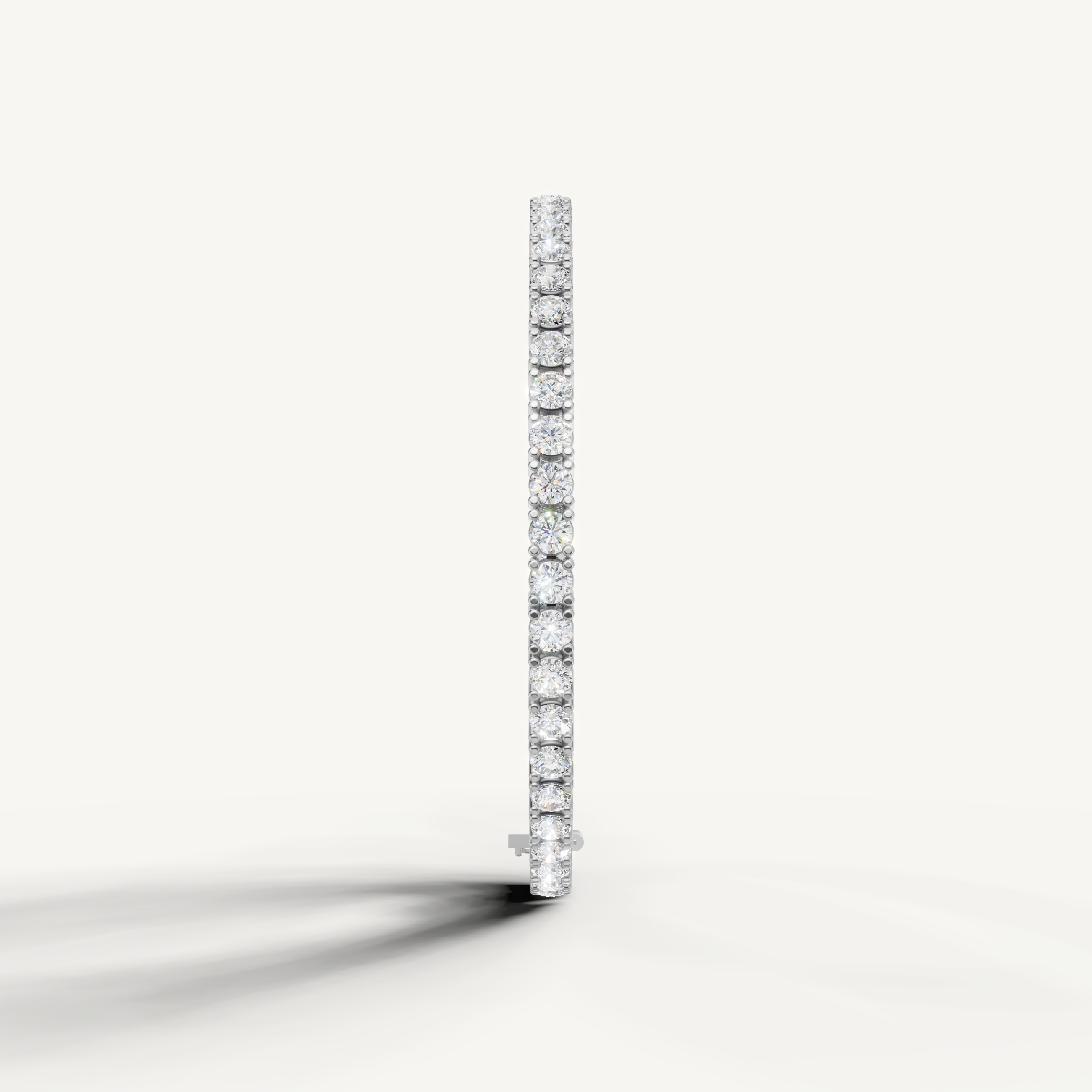 Elegant white gold diamond bracelet featuring brilliant round cut diamonds