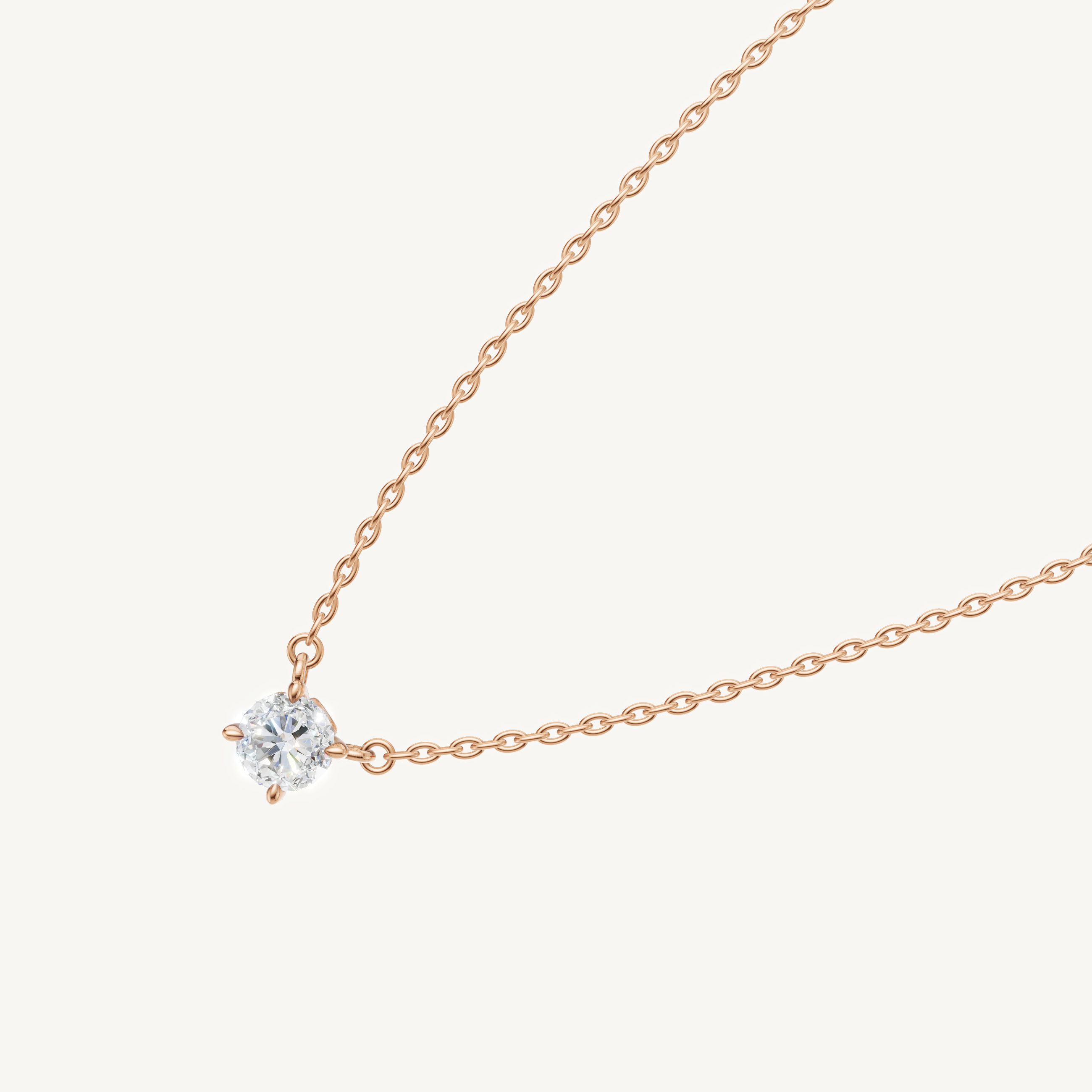 Elegant Round Brilliant Lab Grown Diamond Pendant Set by Raul Diamonds