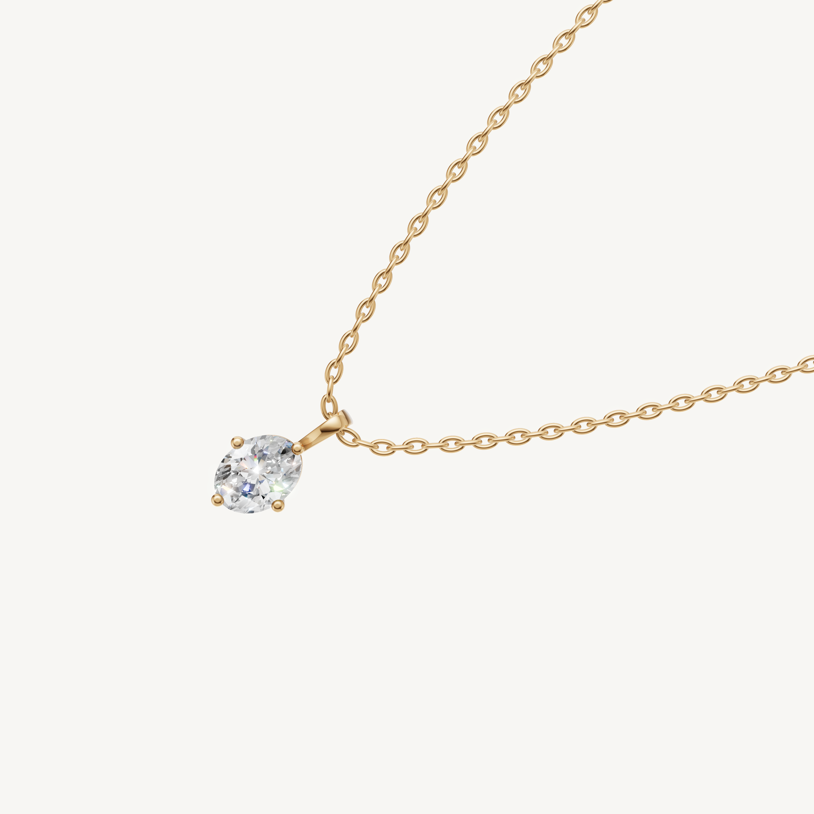 Fine Jewelry Oval Lab Grown Diamond Pendant by Raul Diamonds