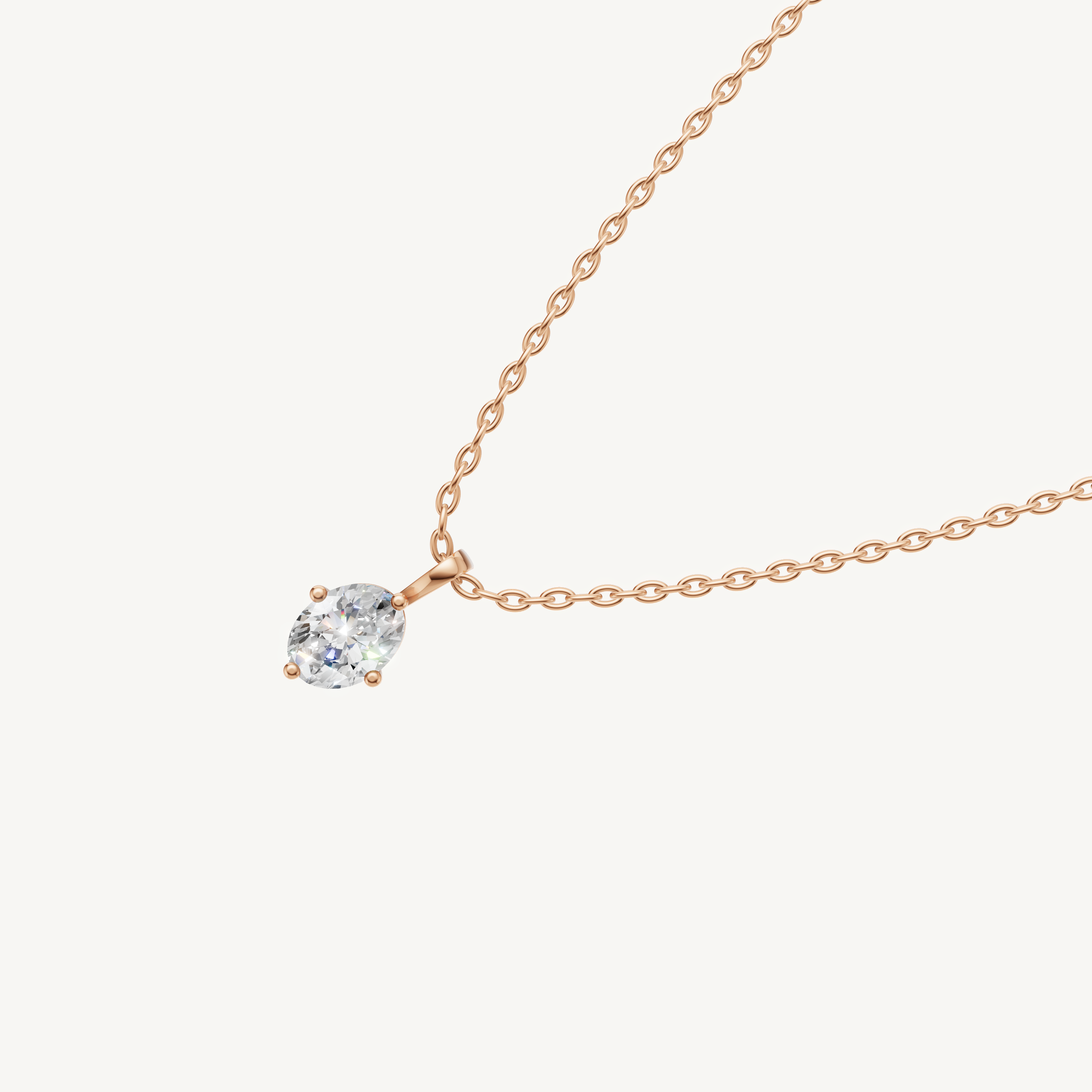 Fine Jewelry Oval Lab Grown Diamond Pendant by Raul Diamonds
