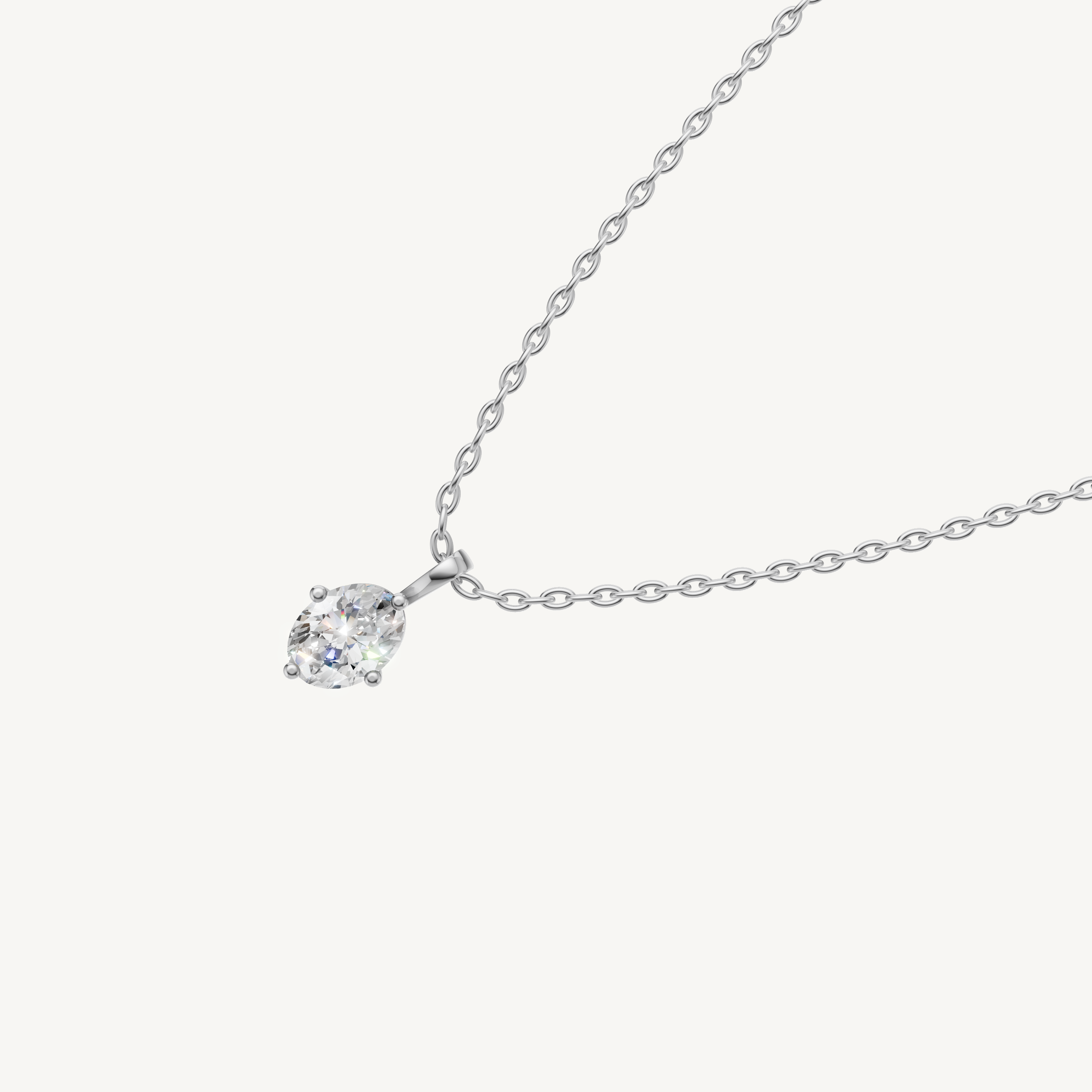 Fine Jewelry Oval Lab Grown Diamond Pendant by Raul Diamonds