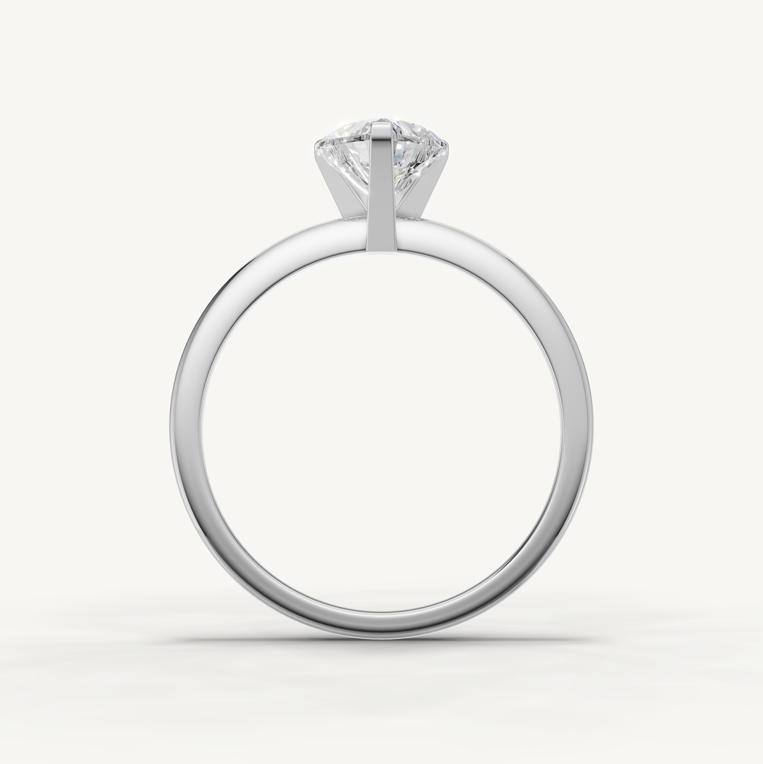 Elegant heart cut diamond ring in white gold by Raul Diamonds