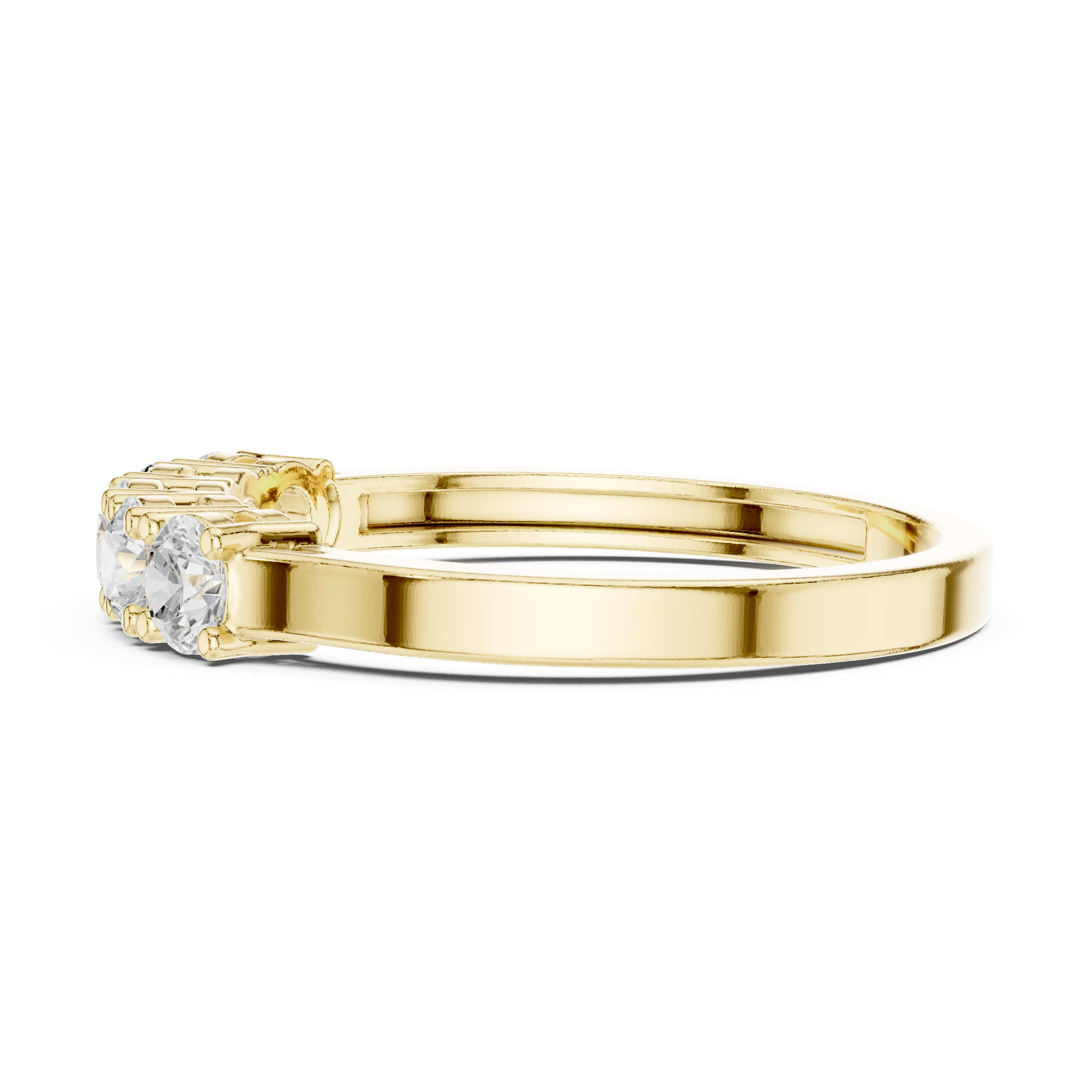 5-Stone Lab-Grown Diamond Wedding Band in 14K Gold