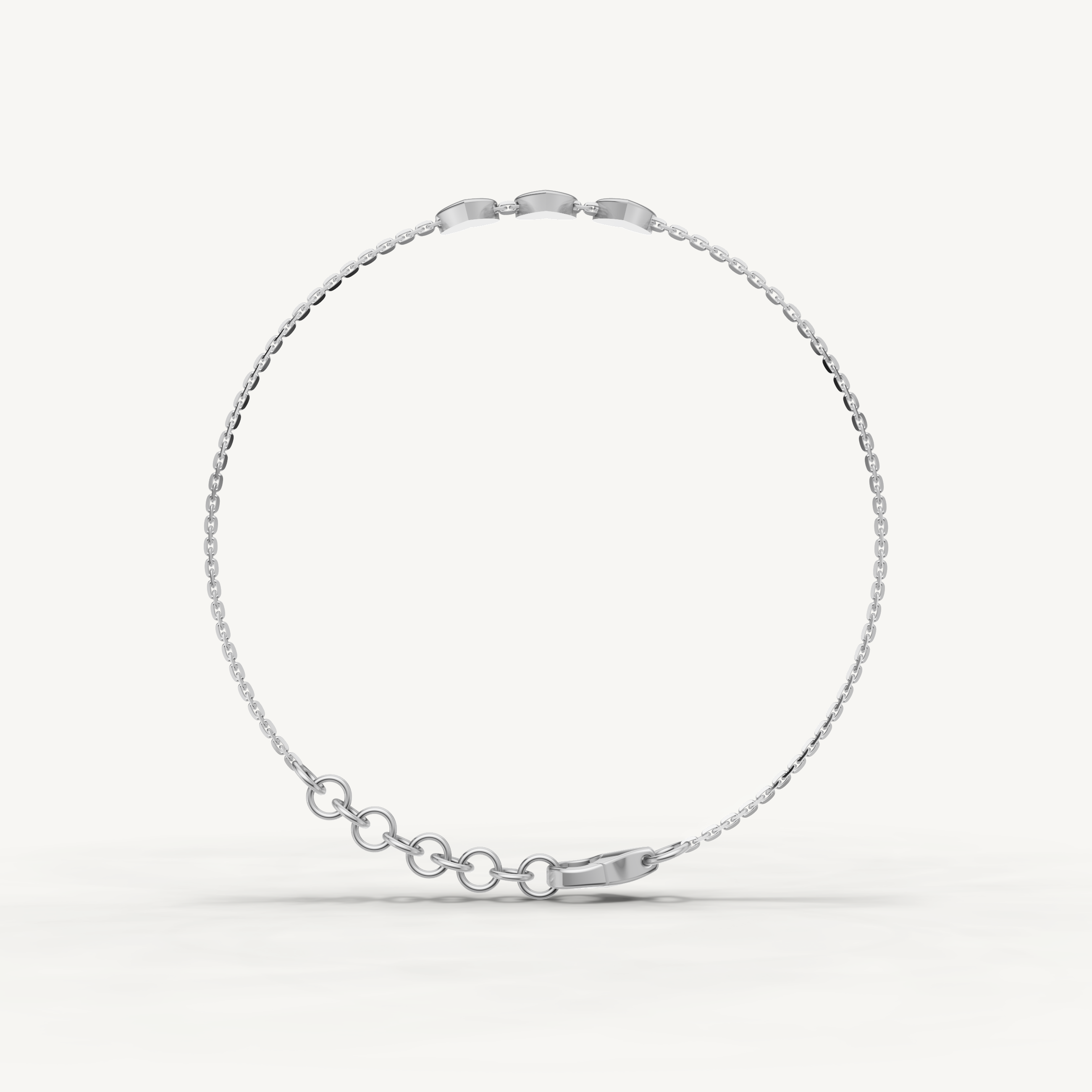 Triple Heart Charm Bracelet in 14K Yellow Gold