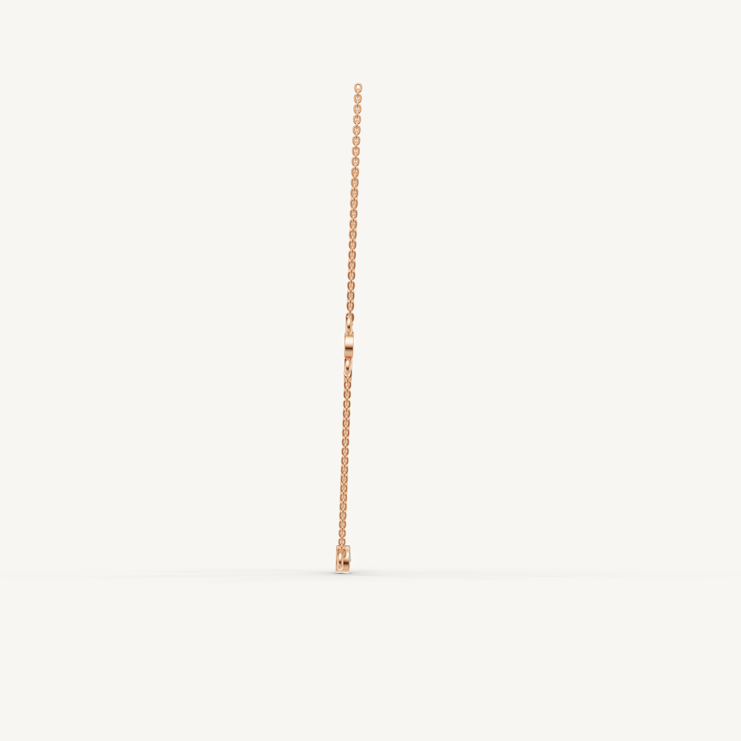 Three Station Lab Grown Diamond Necklace in 14K Yellow Gold