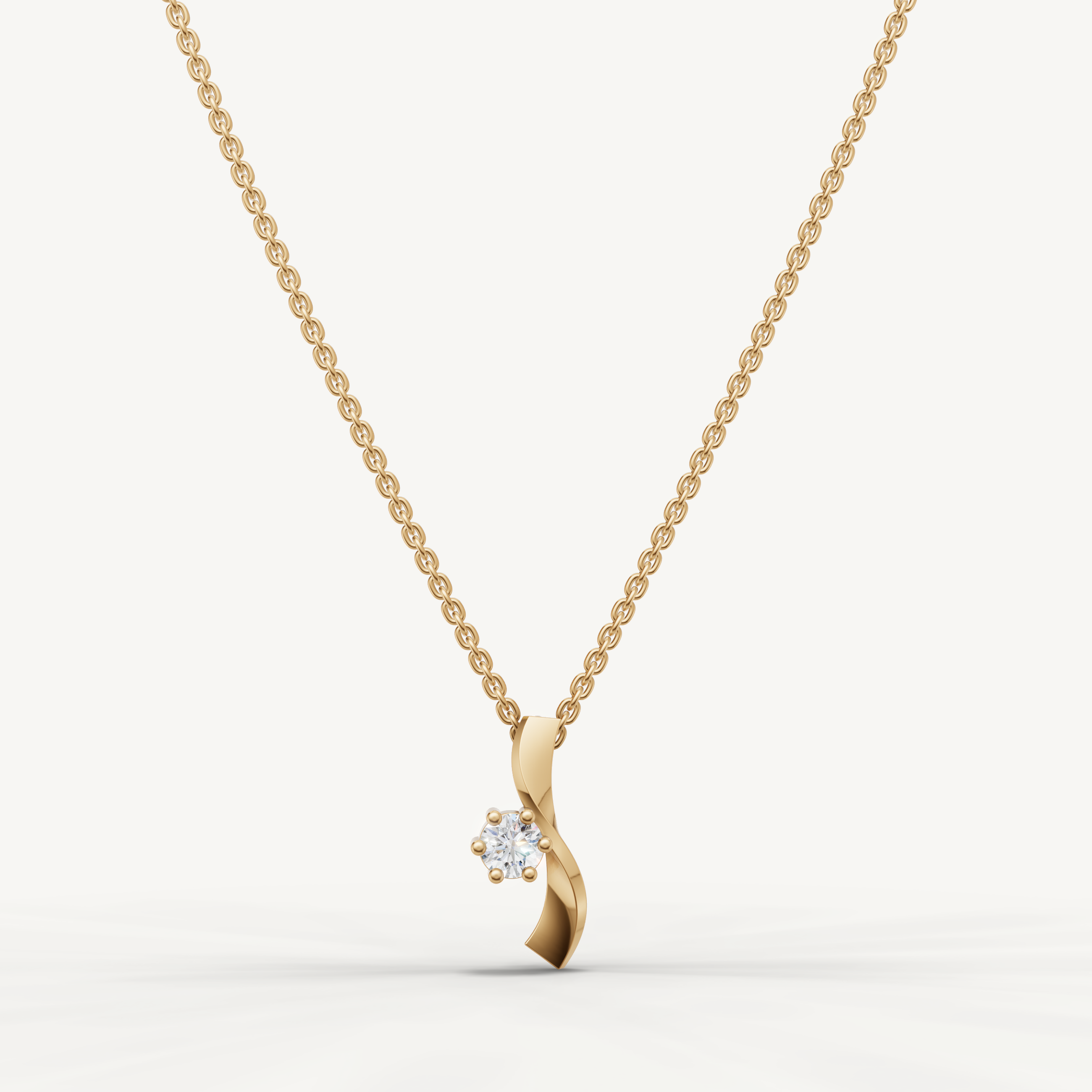 Lab Grown Diamond Floral Pendant Necklace in 14K Yellow Gold