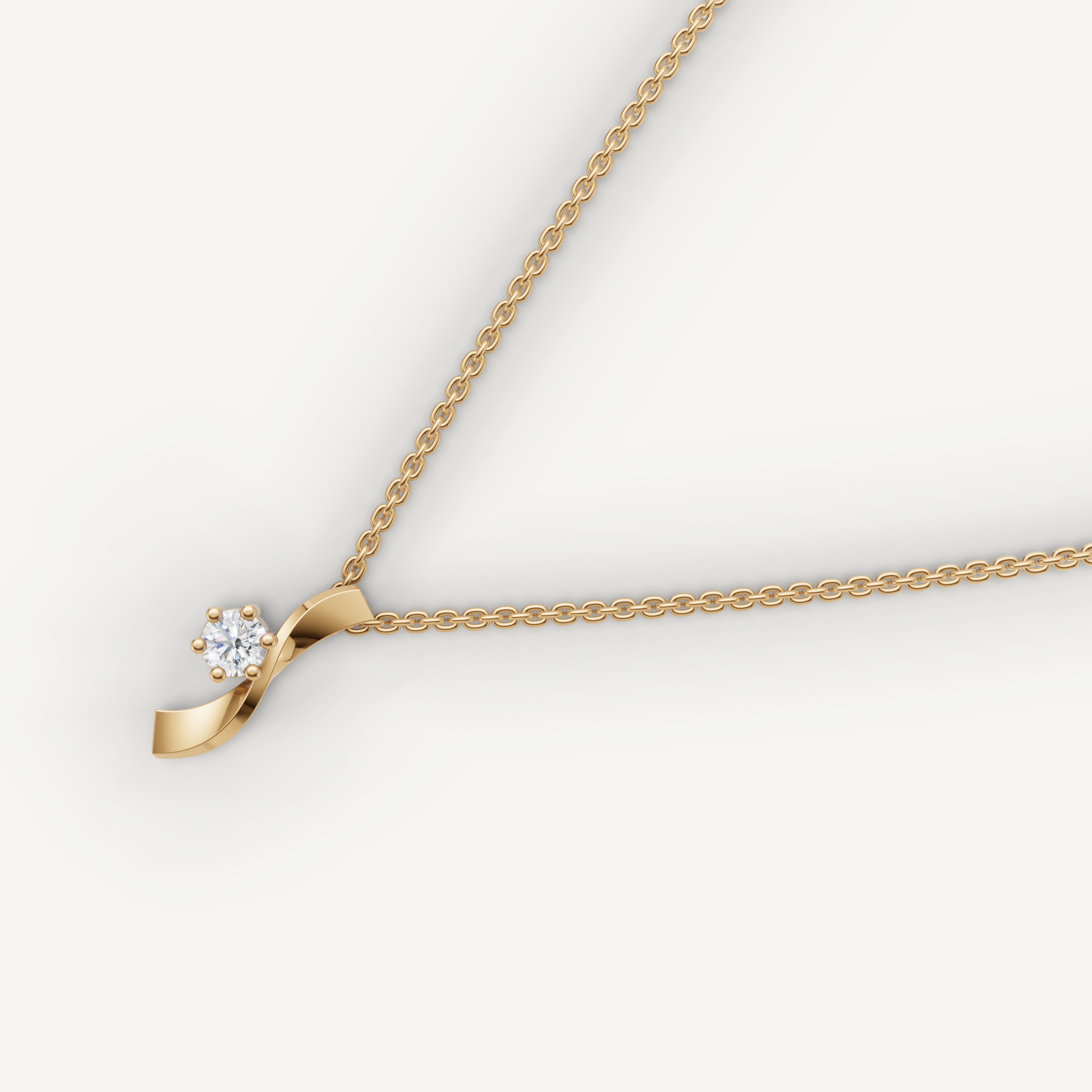 Lab Grown Diamond Floral Pendant Necklace in 14K Yellow Gold