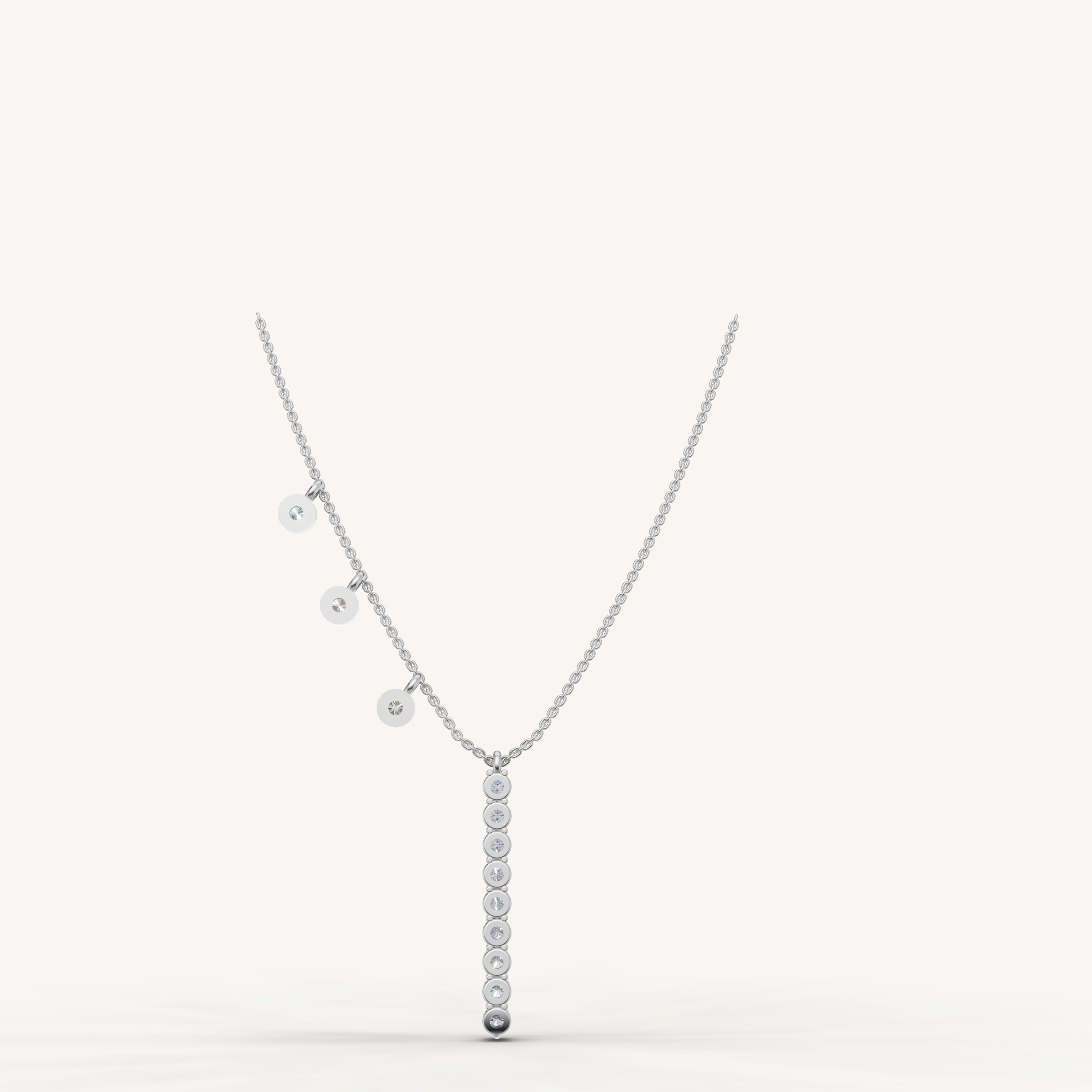 Lab Grown Diamond Drop Necklace in 14K Yellow Gold