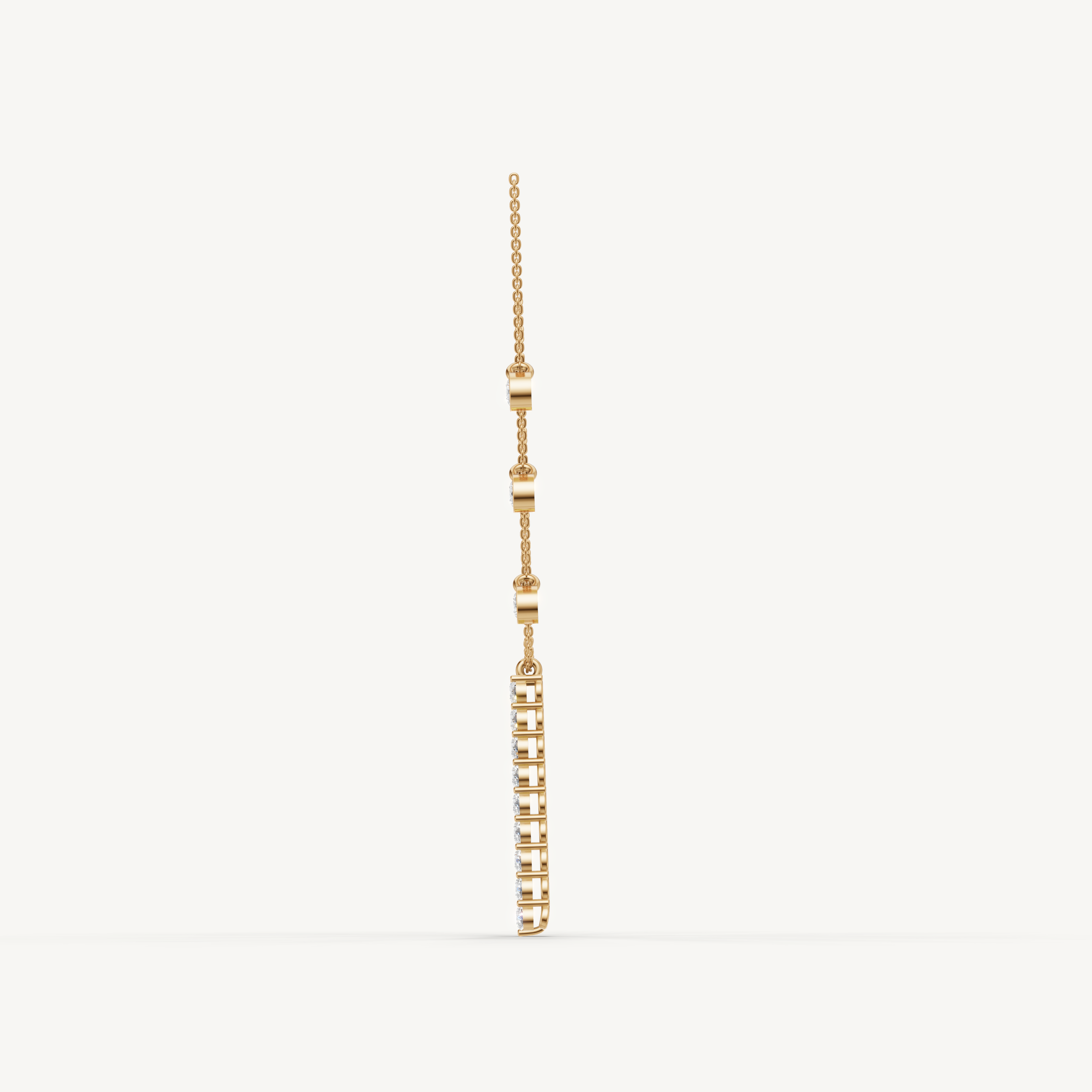 Lab Grown Diamond Drop Necklace in 14K Yellow Gold