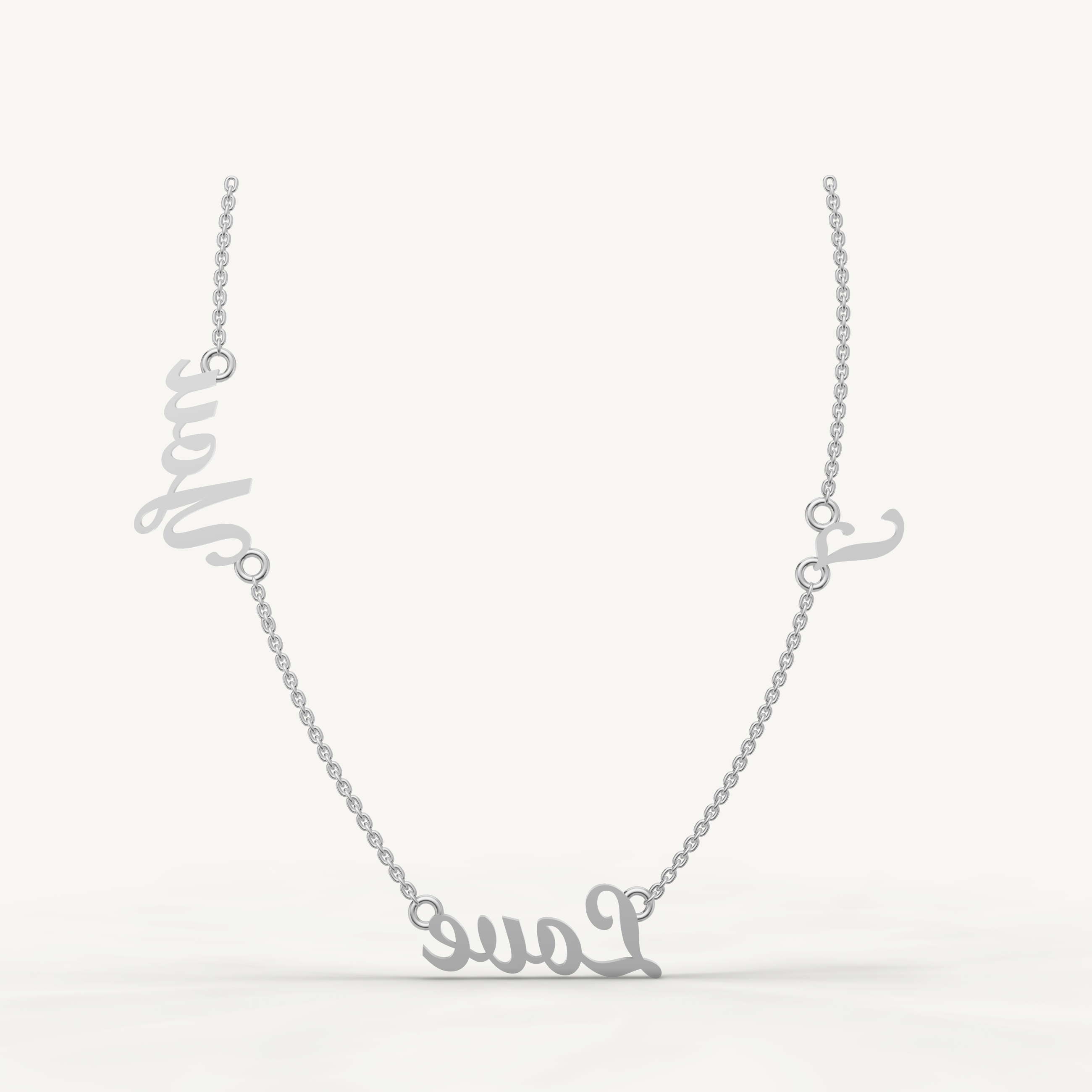 I Love You Script Necklace in 14K Yellow Gold